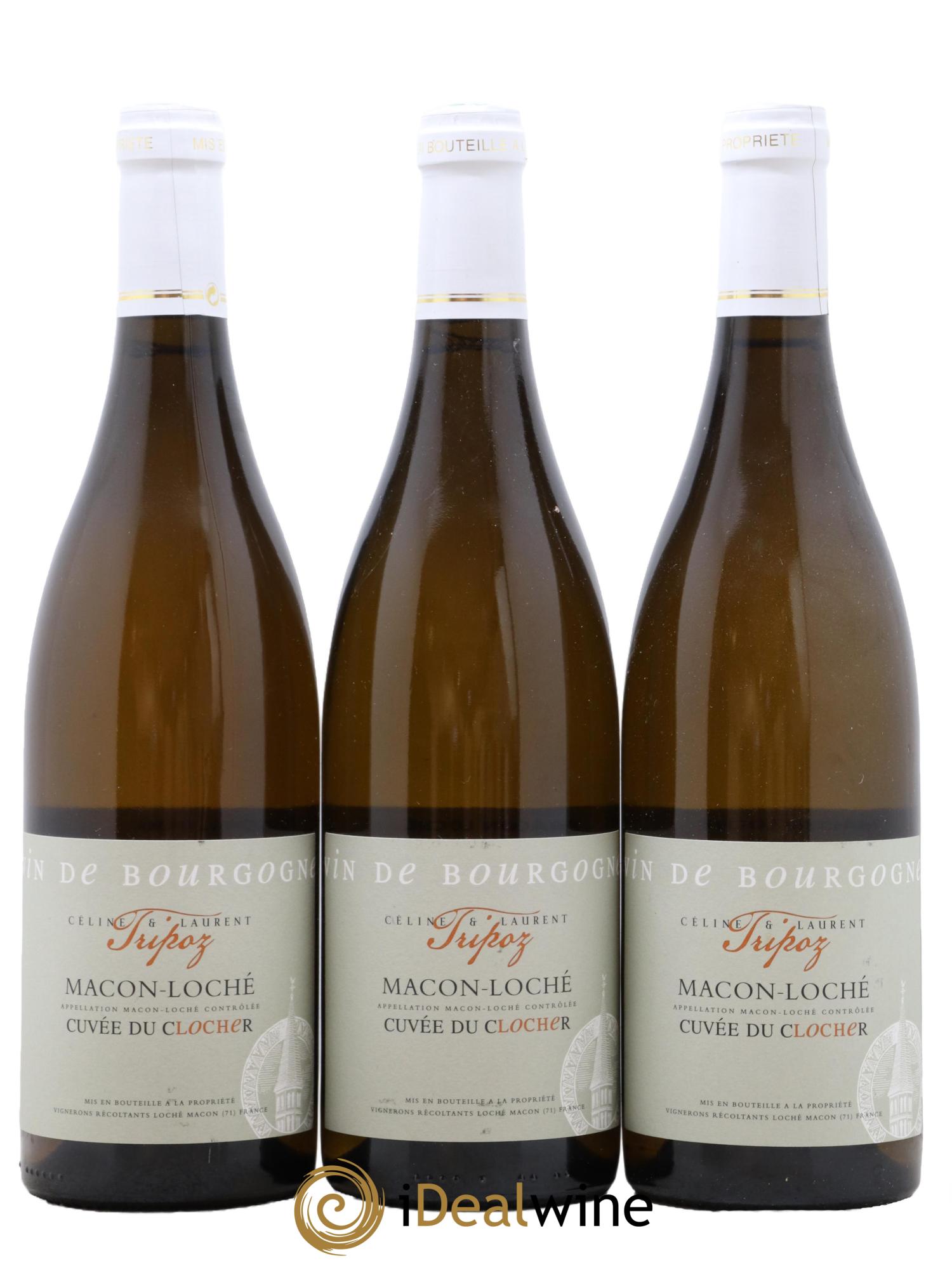 Mâcon Loche Cuvee Du Clocher Tripoz 2015 - Lot de 3 bouteilles - 0