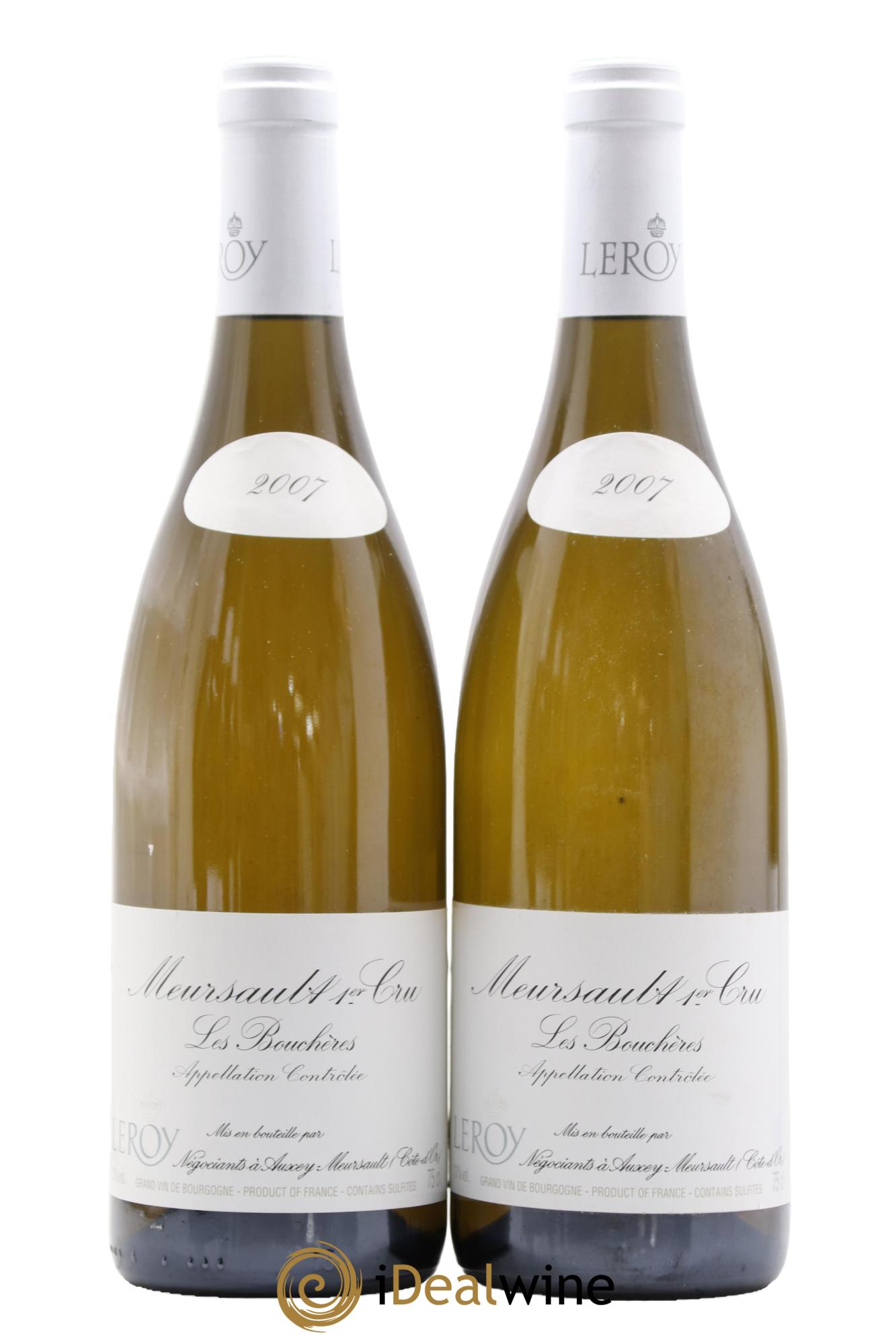 Meursault 1er Cru Les Bouchères Leroy SA 2007 - Lot of 2 bottles - 0