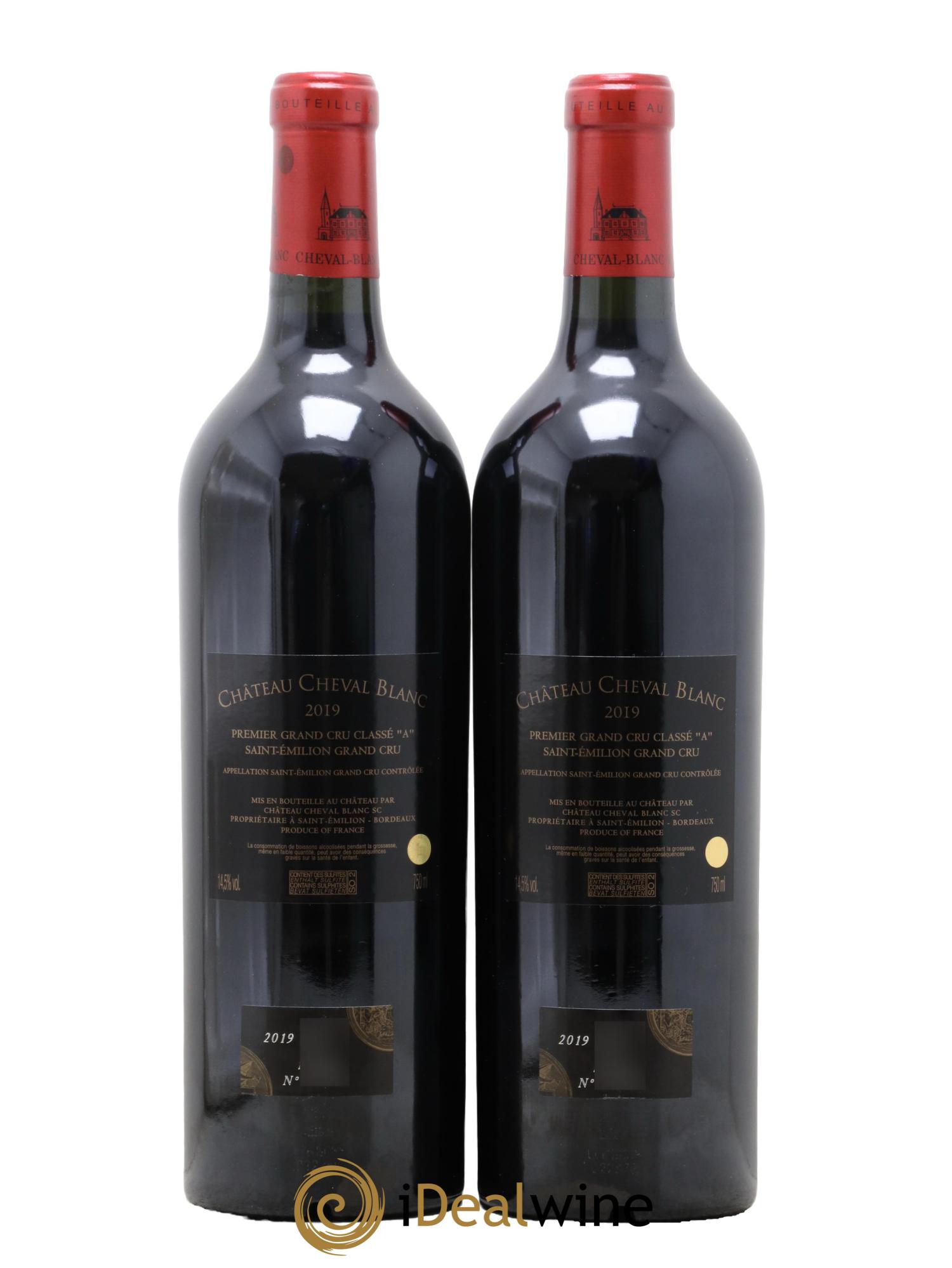 Château Cheval Blanc 1er Grand Cru Classé A 2019 - Lot de 2 bouteilles - 1