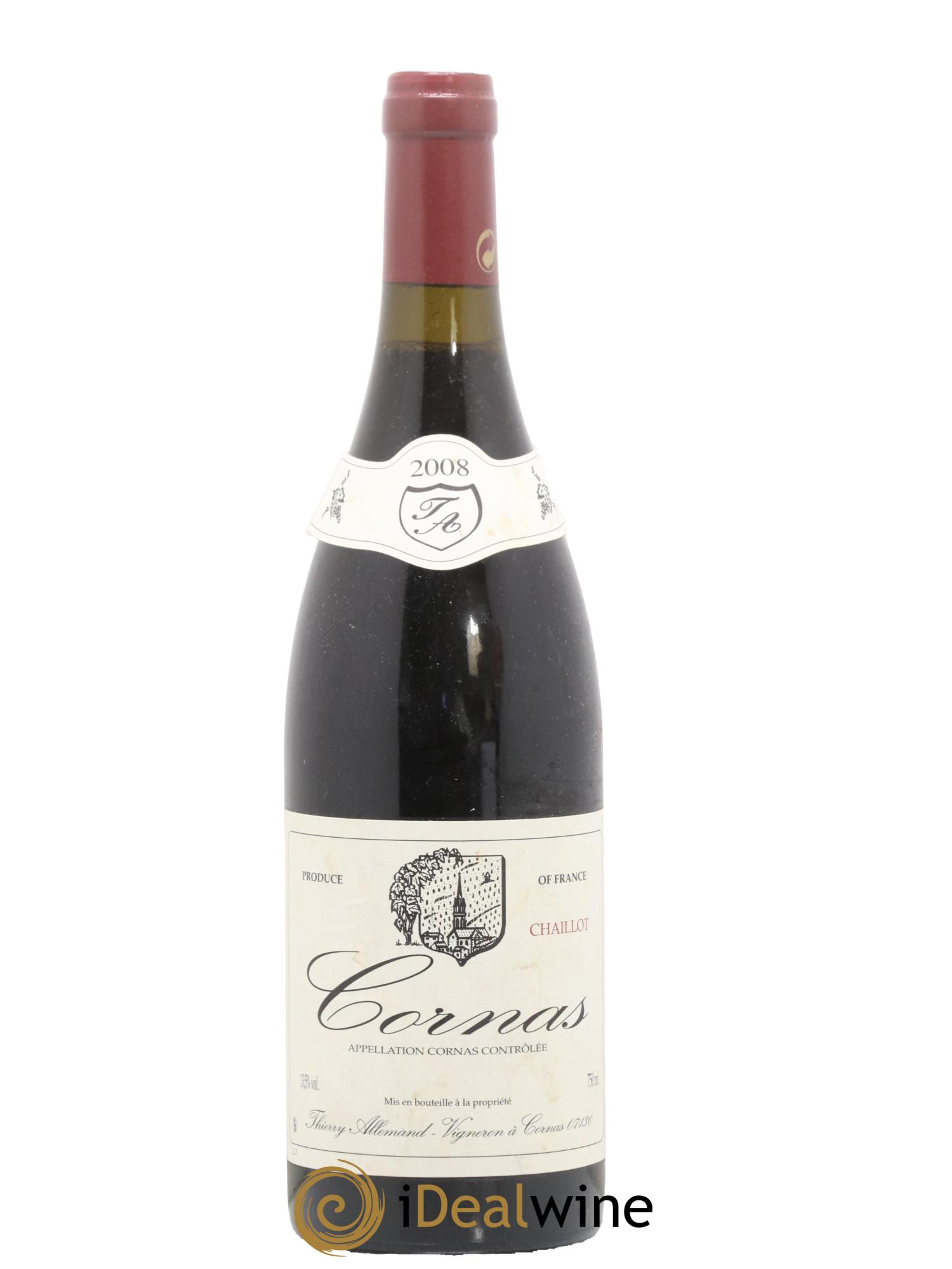 Cornas Chaillot Thierry Allemand 2008 - Lotto di 1 bottiglia - 0