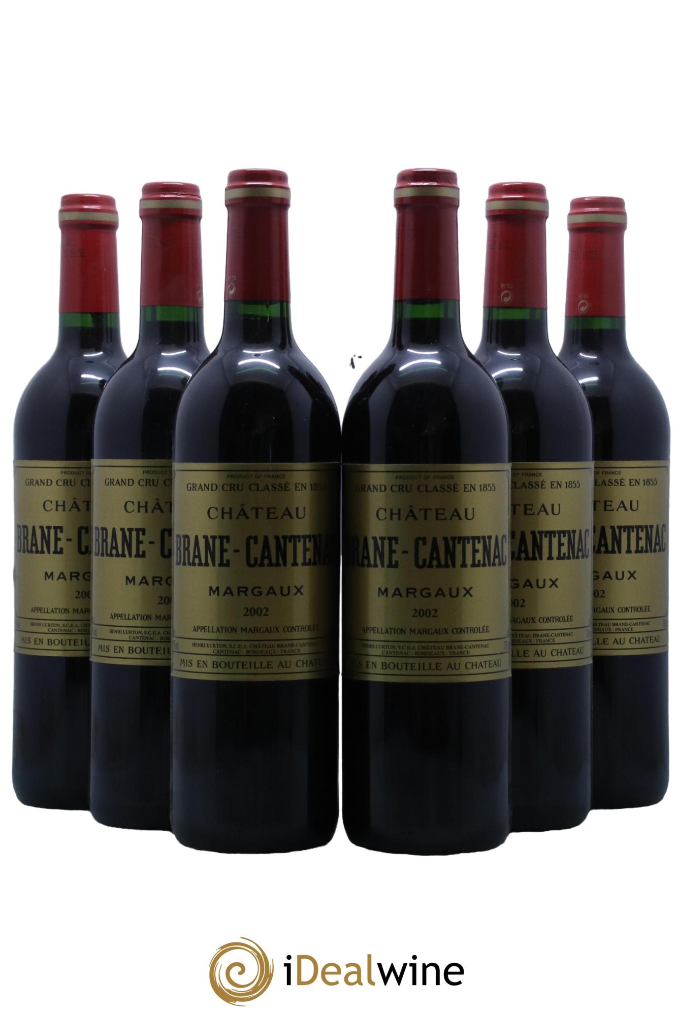 Château Brane Cantenac 2ème Grand Cru Classé  2002 - Lotto di 6 bottiglie - 0