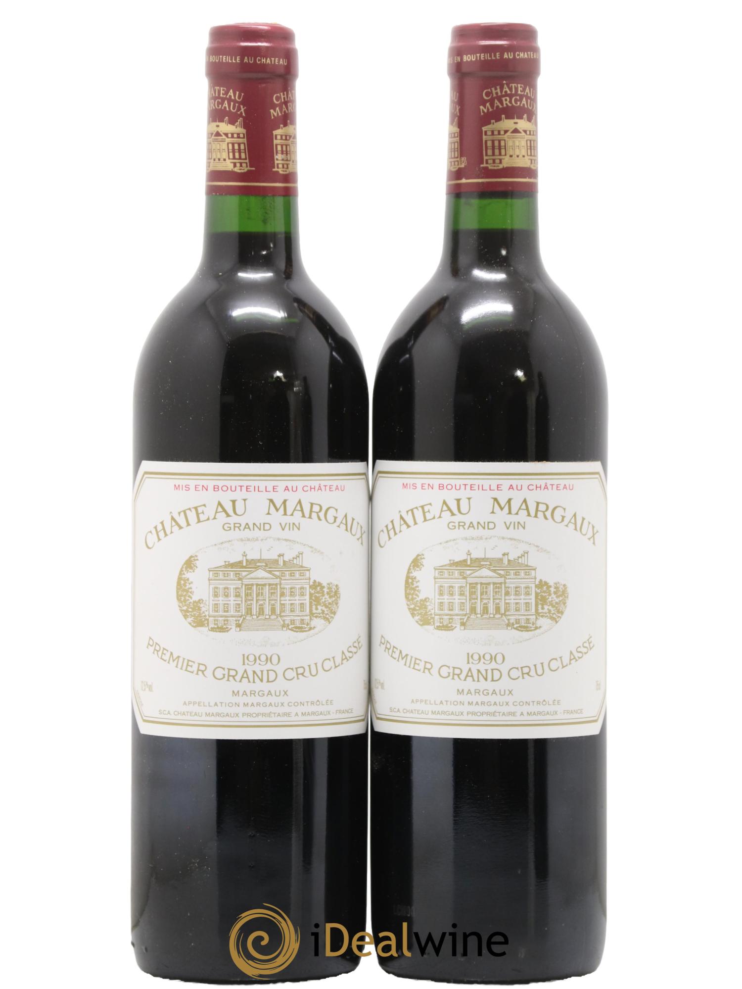 Château Margaux 1er Grand Cru Classé 1990 - Posten von 2 Flaschen - 0