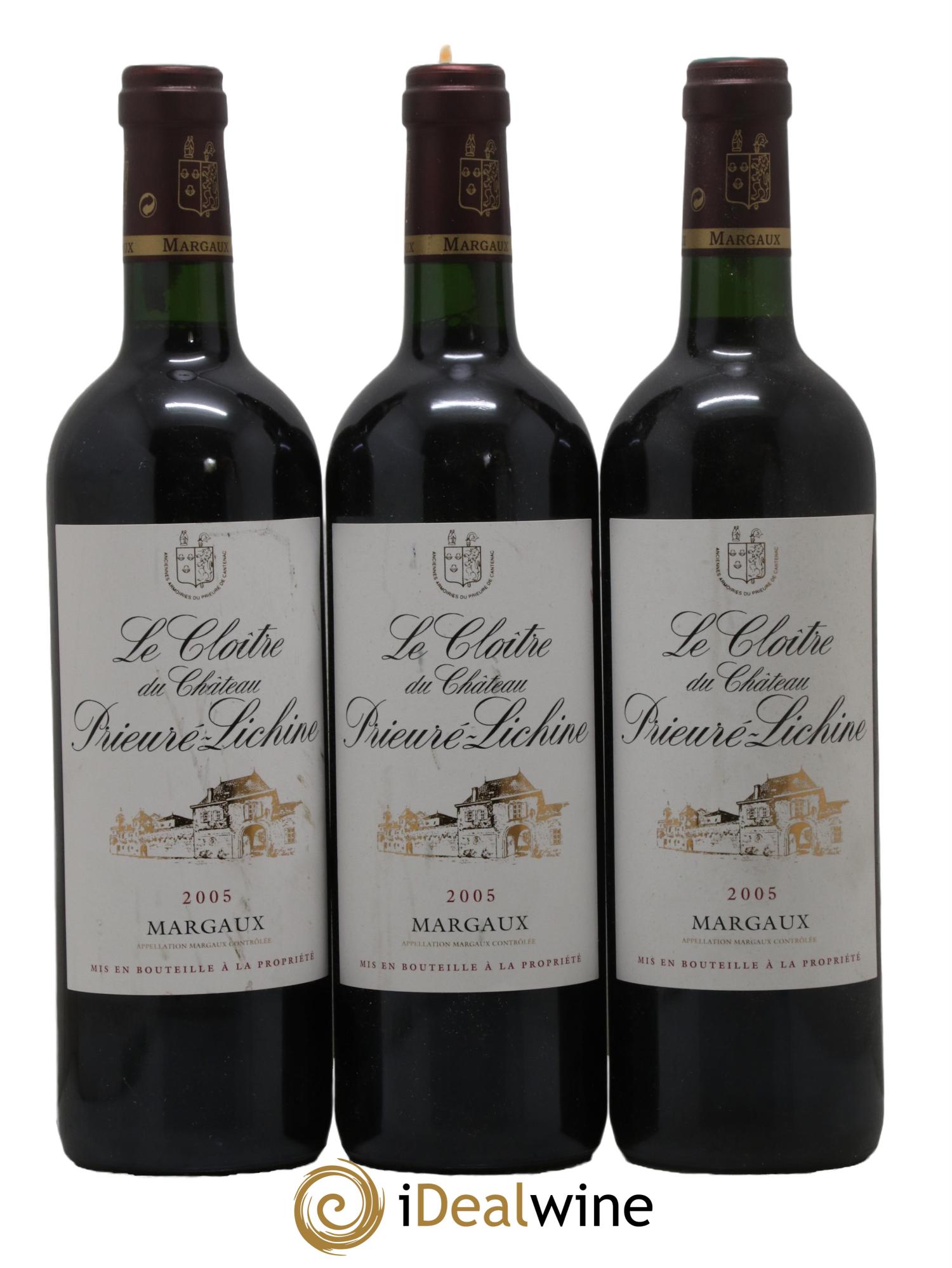 Cloître de Prieuré Lichine 2005 - Lot de 3 bouteilles - 0