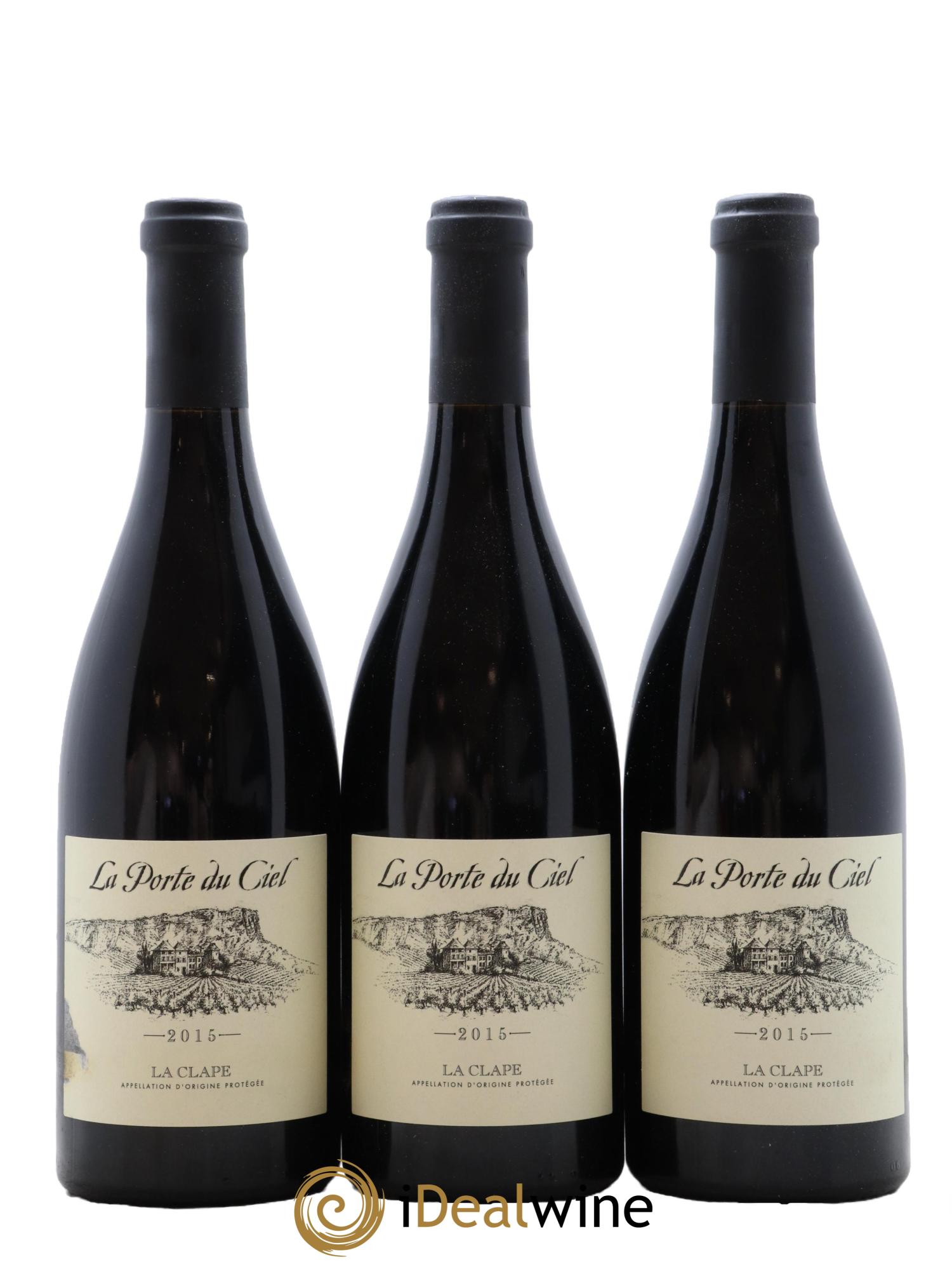 Coteaux du Languedoc La Clape Château de La Négly La Porte du Ciel Jean Paux-Rosset 2015 - Lot of 3 bottles - 0