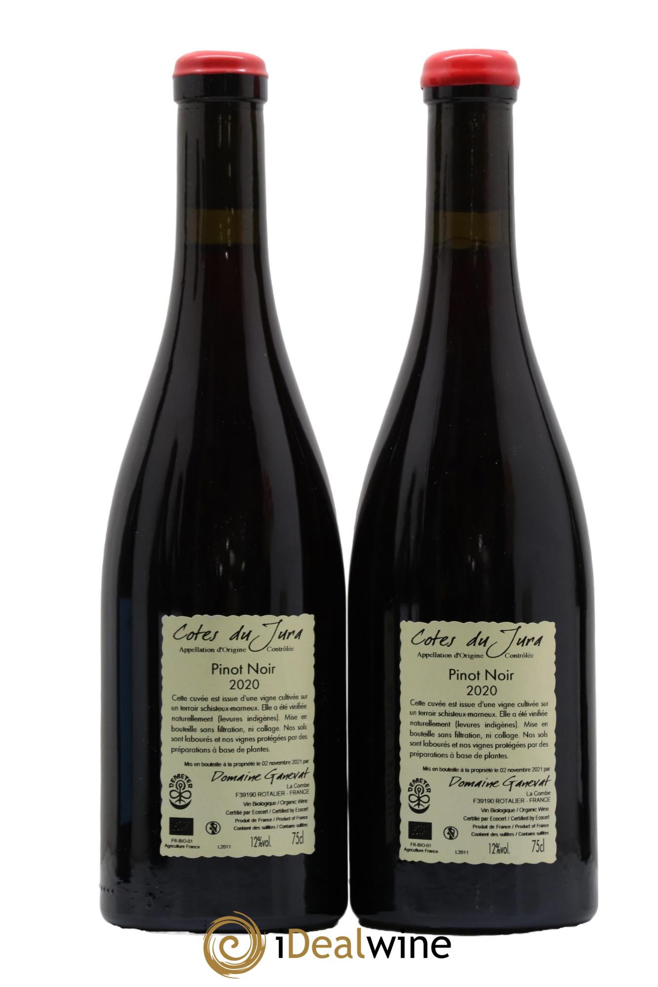 Côtes du Jura Pinot Noir En Billat  Jean-François Ganevat (Domaine) 2020 - Lot of 2 bottles - 1