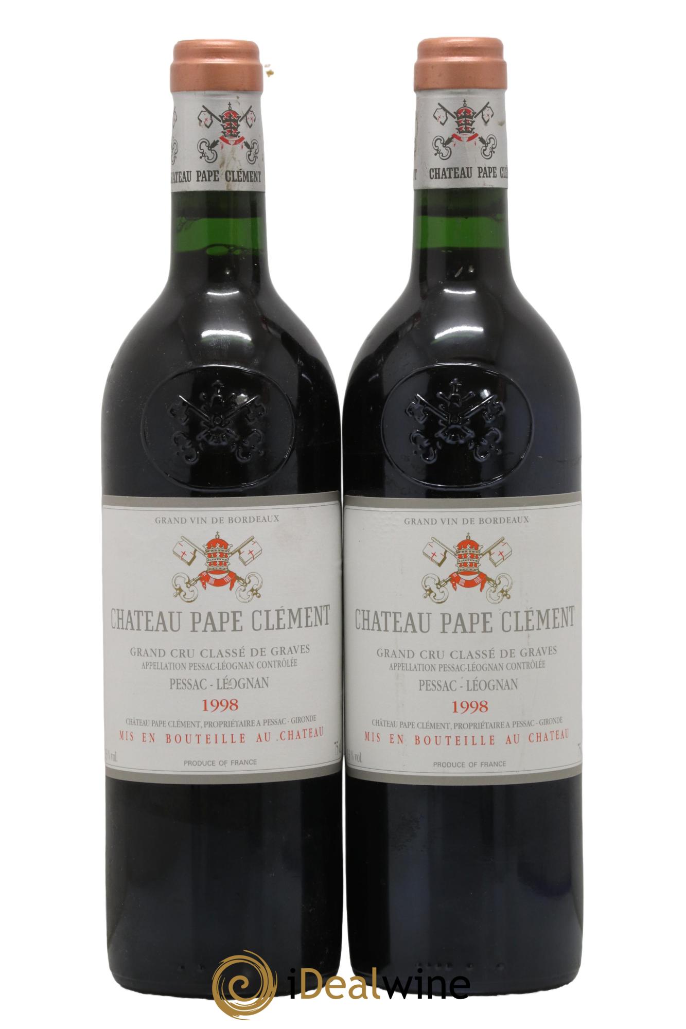 Château Pape Clément Cru Classé de Graves  1998 - Lot of 2 bottles - 0