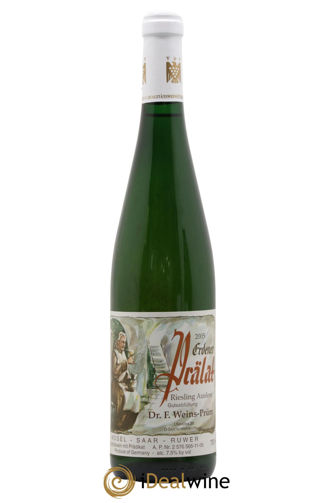 Allemagne Mosel-Saar Riesling Erdener Prälat Auslese Dr. F. Weins-Prüm 2005 - Lotto di 1 bottiglia - 0