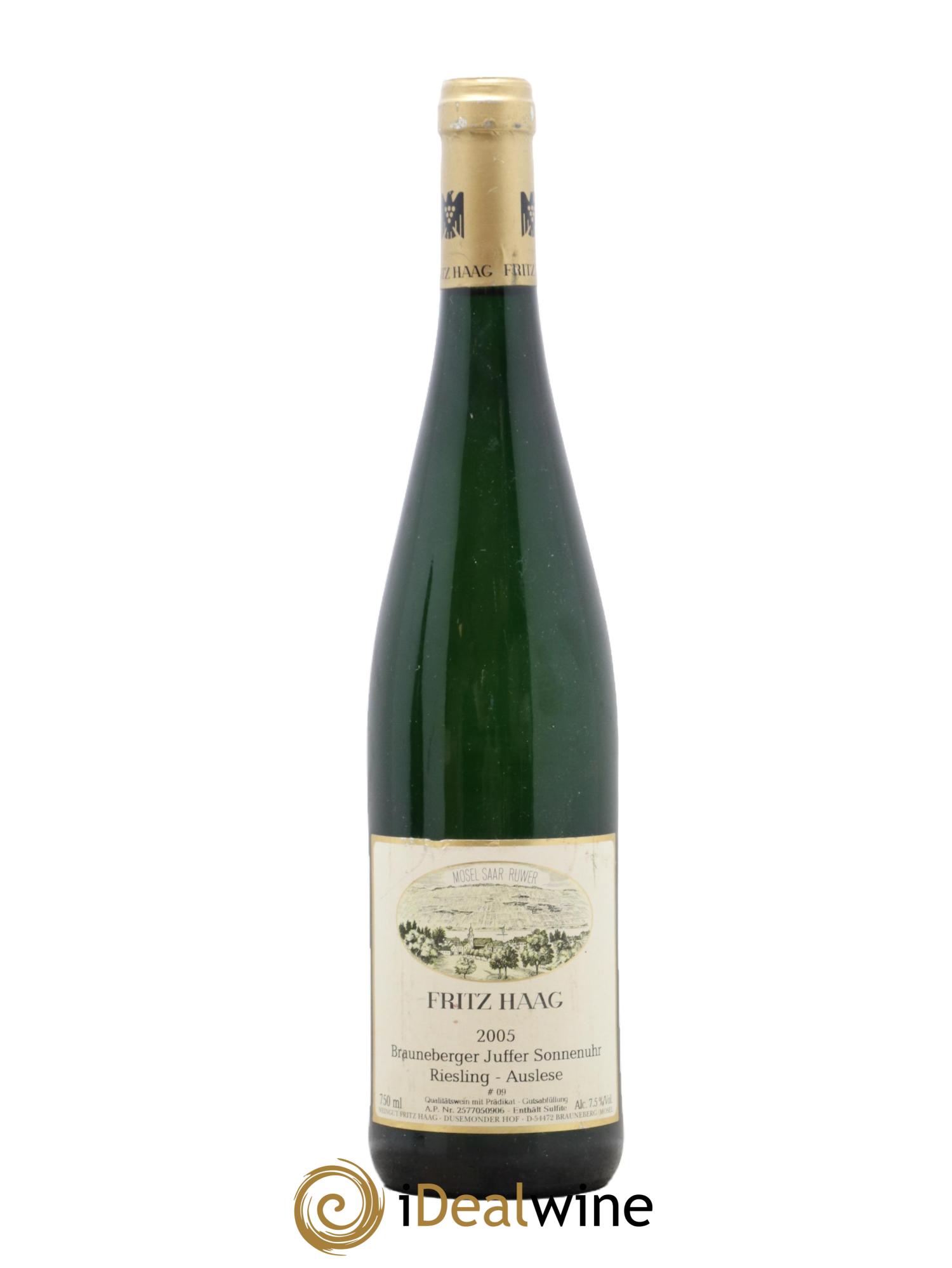 Riesling Fritz Haag Brauneberger Juffer Sonnenuhr Auslese 2005 - Lotto di 1 bottiglia - 0