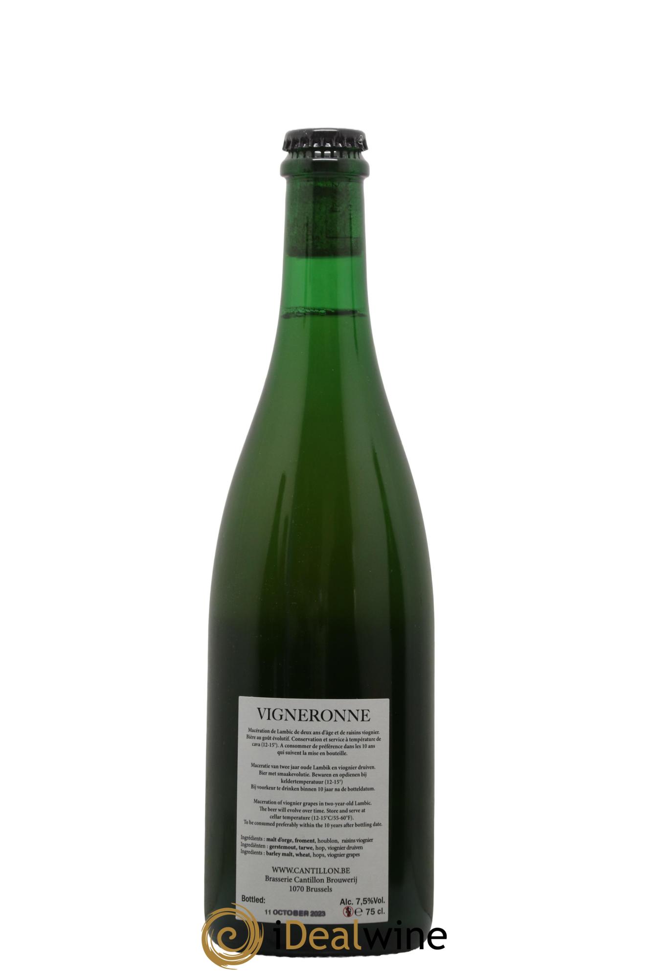 Bière Cuvee Vigneronne Gueuze Cantillon embouteillée en  2023 - Lot de 1 bouteille - 1