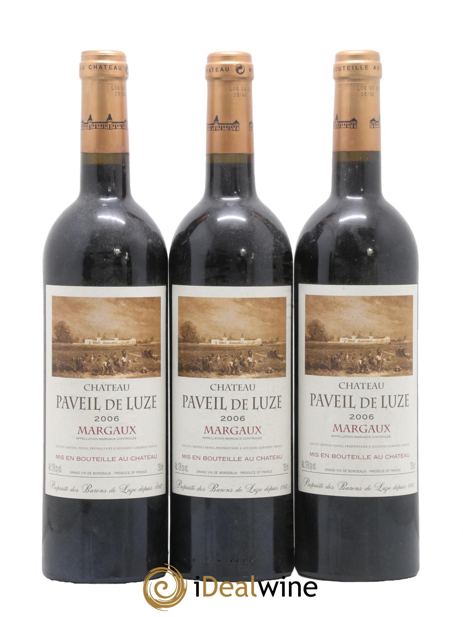 Château Paveil de Luze Cru Bourgeois 2006 - Lot de 3 bouteilles - 0