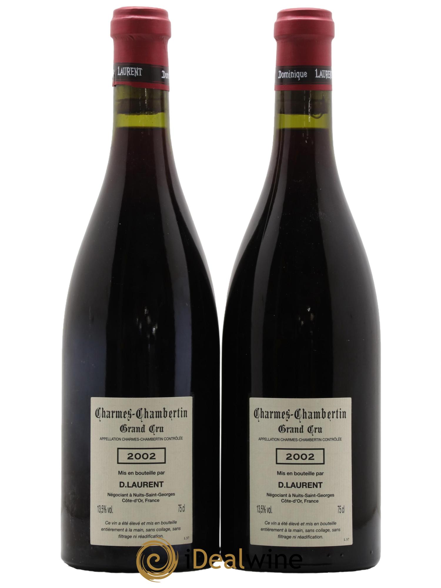 Charmes-Chambertin Grand Cru Vieilles Vignes Dominique Laurent 2002 - Posten von 2 Flaschen - 1