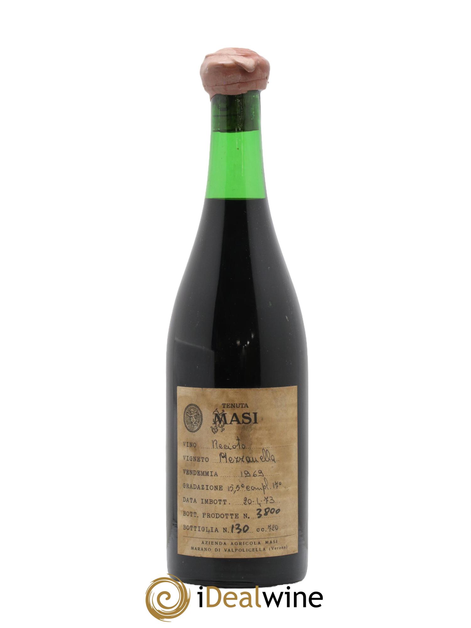 Vénétie Recioto della Valpolicella Classico Mezzanella Masi 1969 - Lot de 1 bouteille - 0