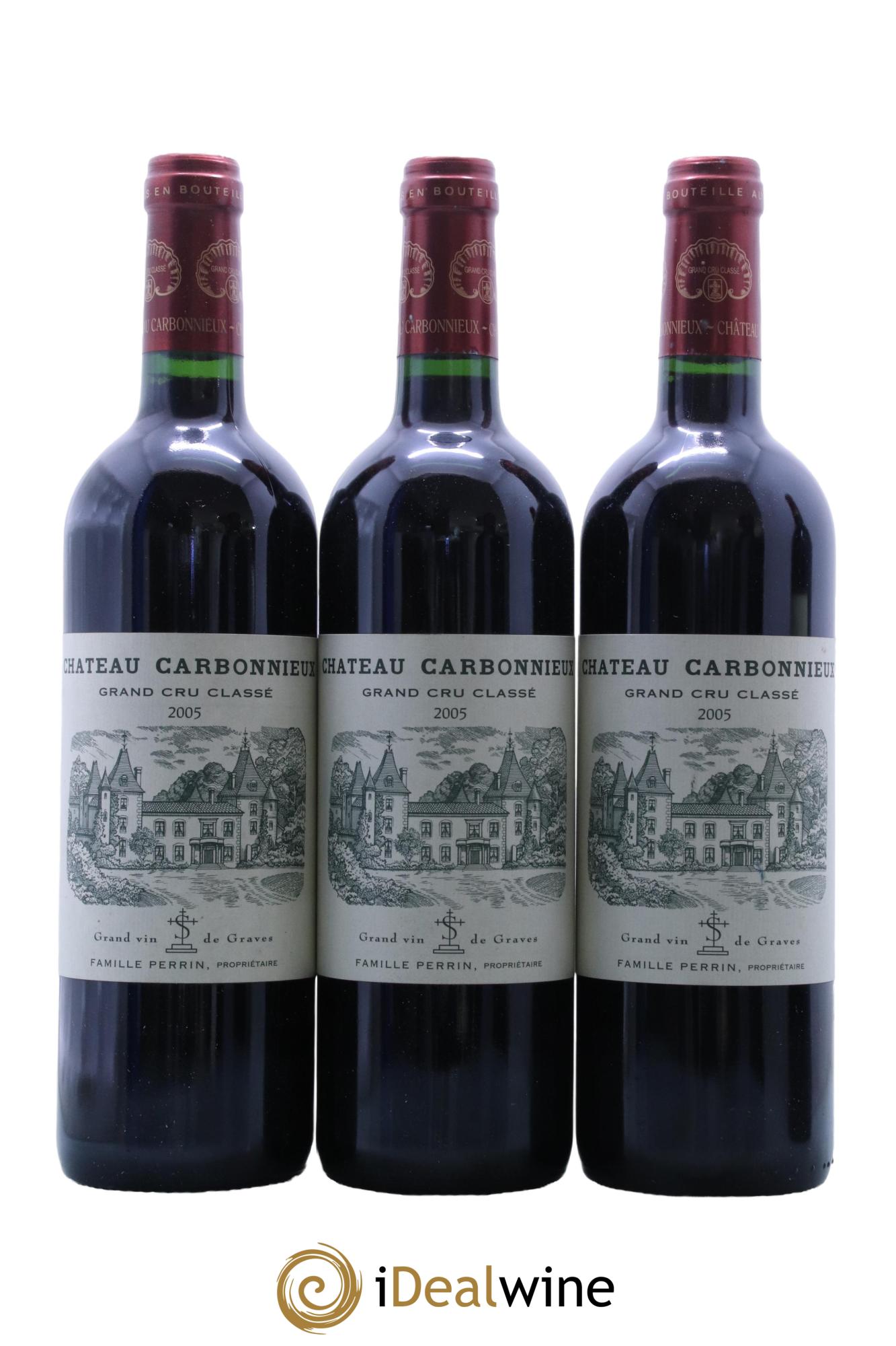 Château Carbonnieux Cru Classé de Graves  2005 - Lot de 3 bouteilles - 0