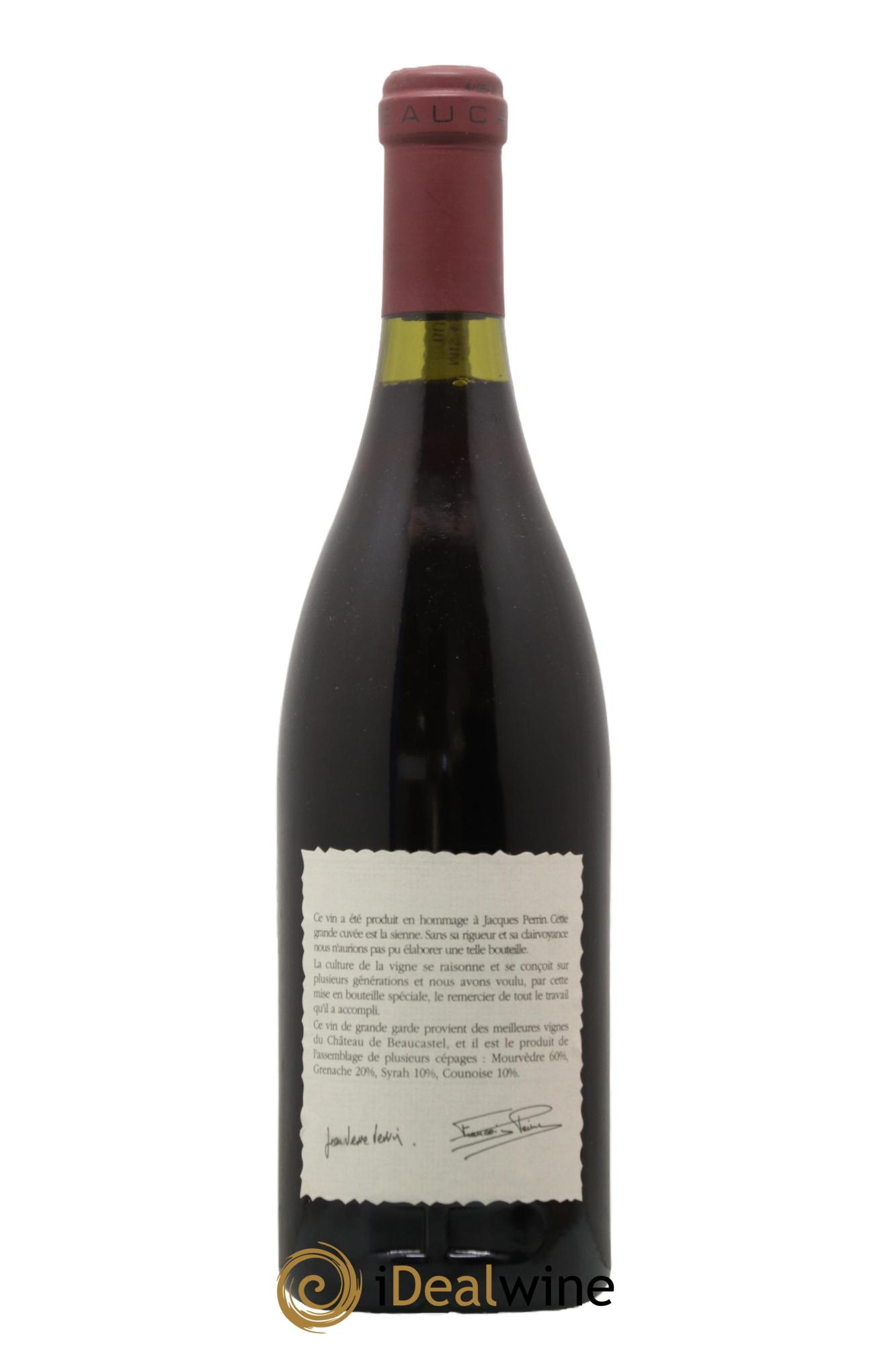 Châteauneuf-du-Pape Château de Château de Beaucastel Hommage à Jacques Perrin Famille Perrin 1990 - Lotto di 1 bottiglia - 1