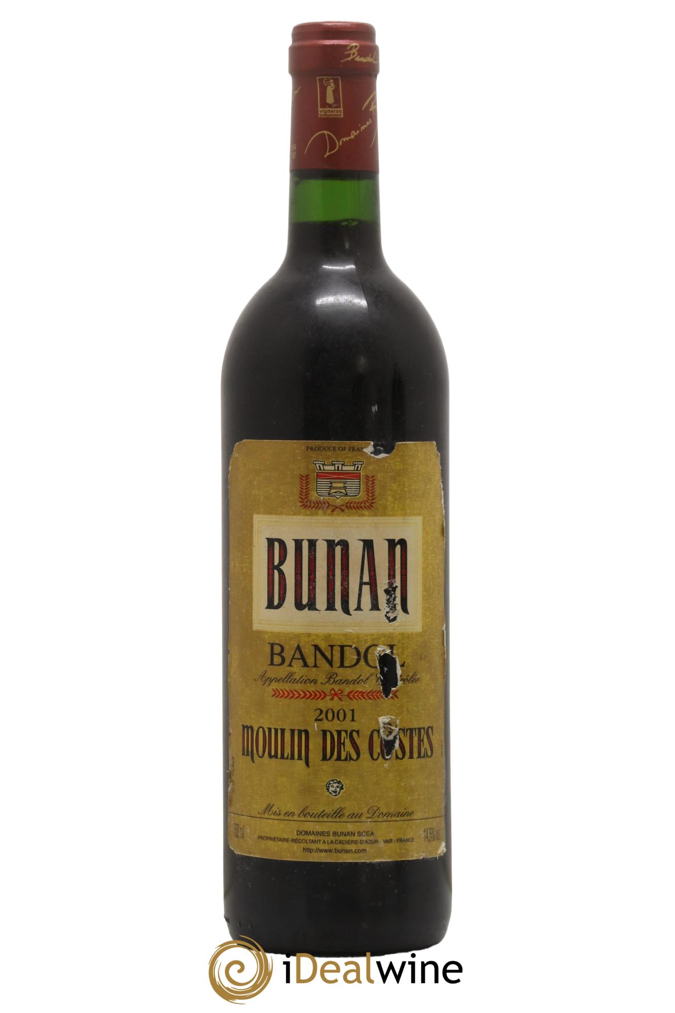 Bandol Moulin Des Costes Domaine Bunan 2001 - Lotto di 1 bottiglia - 0