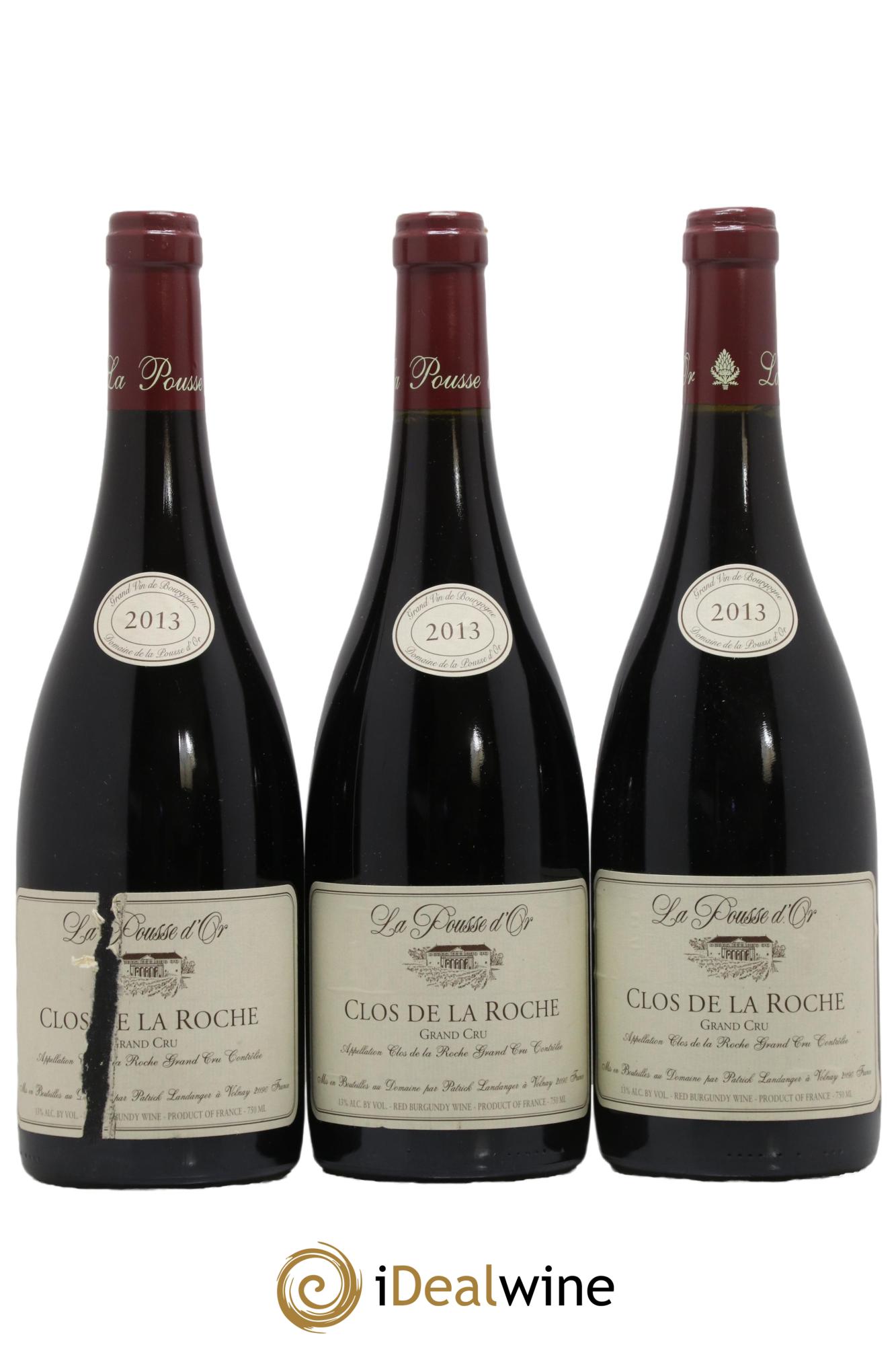 Clos de la Roche Grand Cru La Pousse d'Or (Domaine de) 2013 - Posten von 3 Flaschen - 0