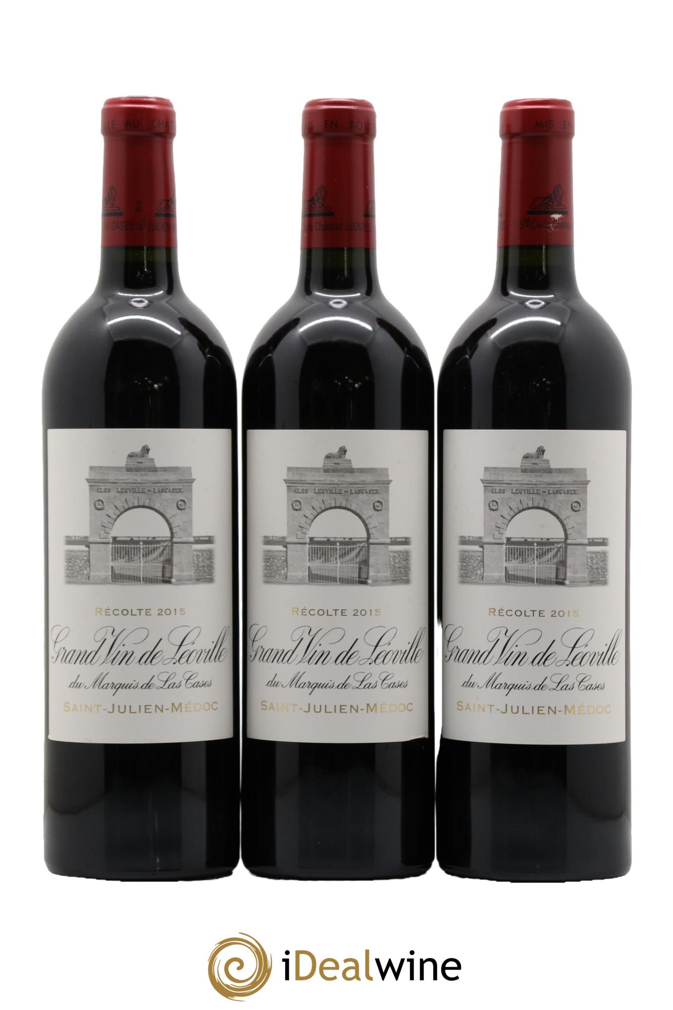 Château Léoville Las Cases 2ème Grand Cru Classé 2015 - Lot of 3 bottles - 0