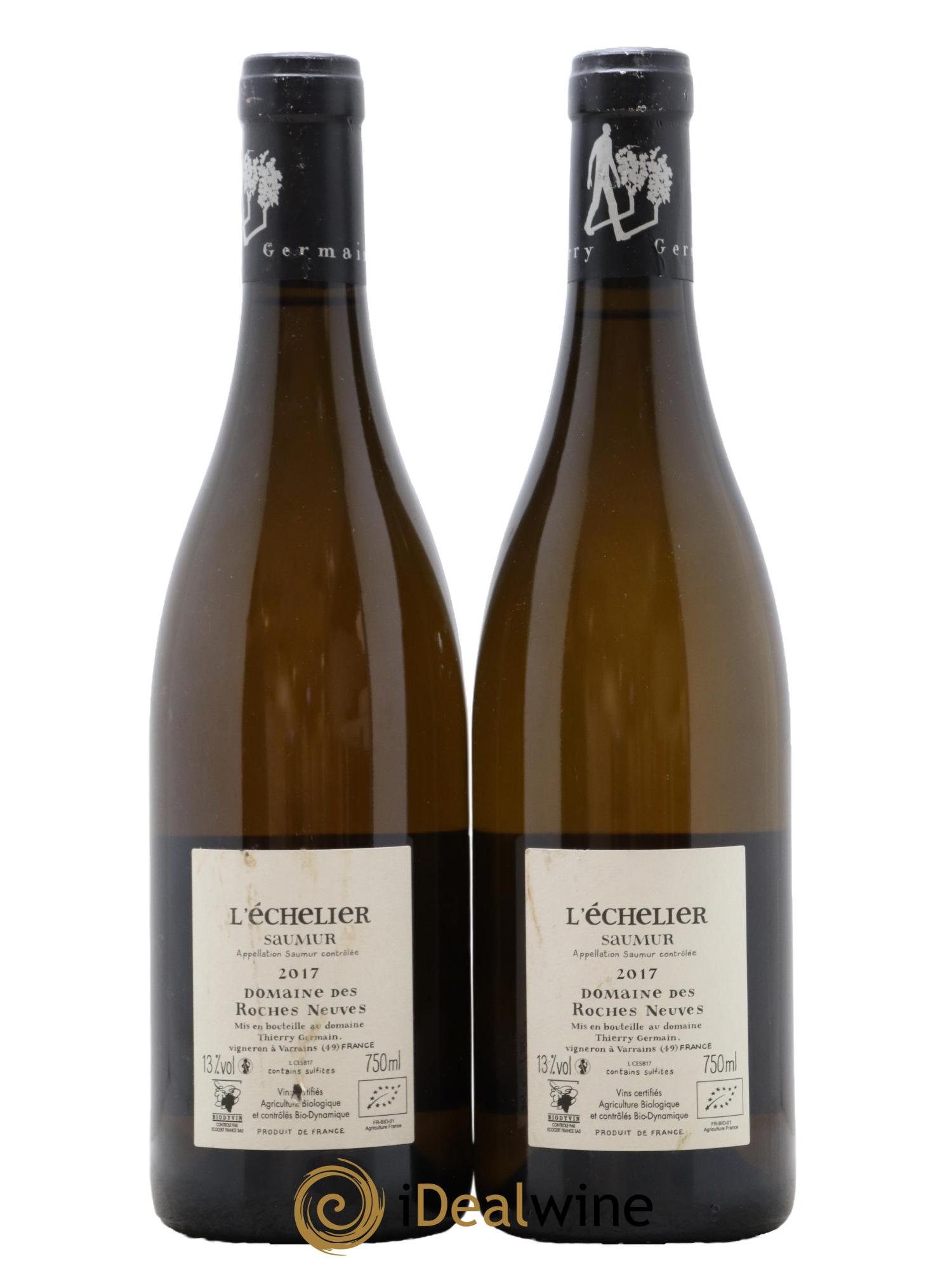 Saumur l'Echelier Domaine des Roches Neuves - Thierry Germain 2017 - Lot of 2 bottles - 1