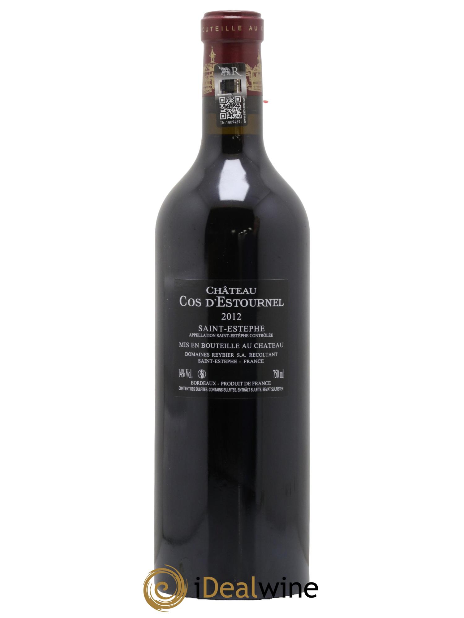 Cos d'Estournel 2ème Grand Cru Classé 2012 - Lot of 1 bottle - 1