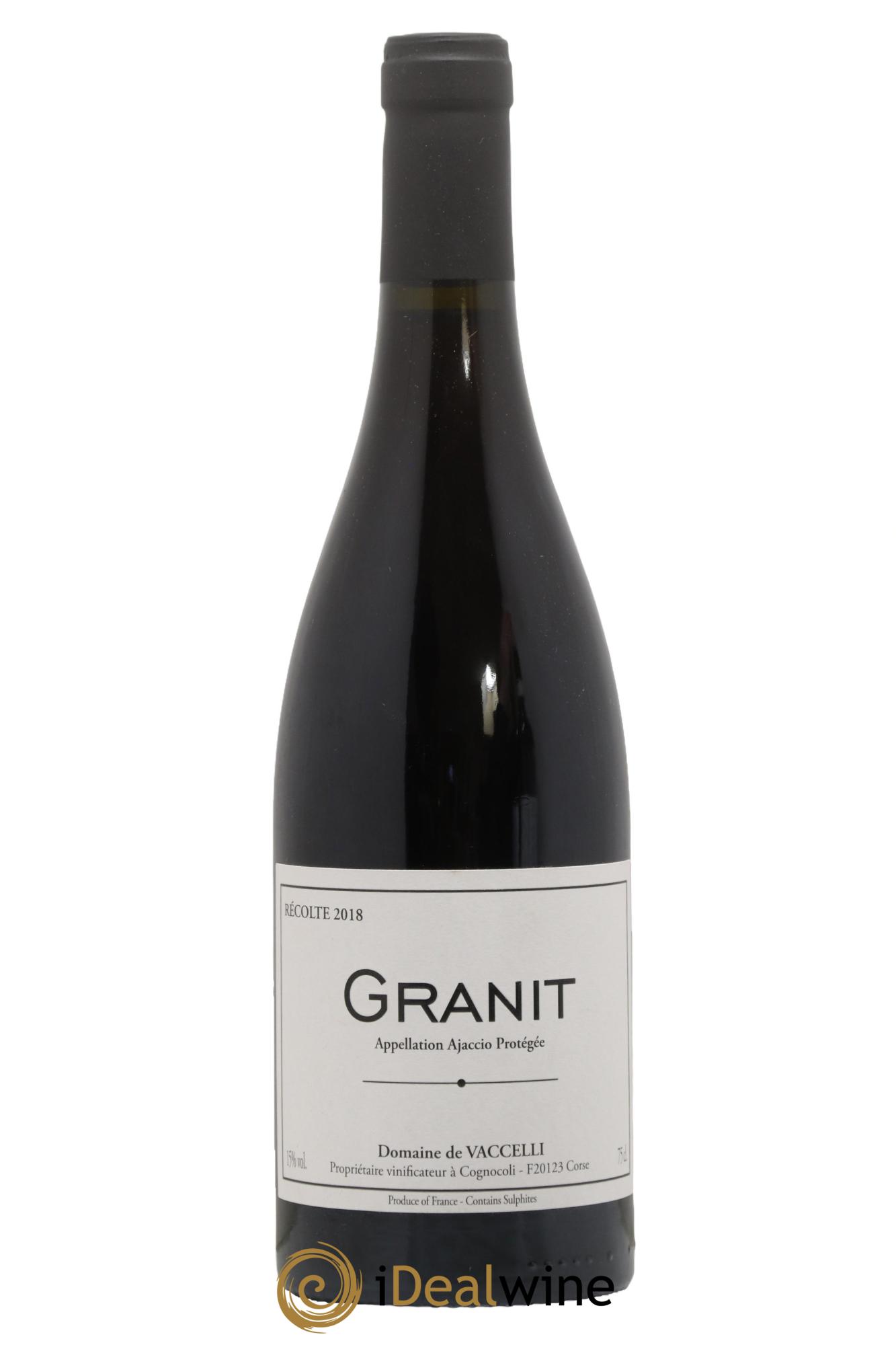 Ajaccio Granit Vaccelli 2018 - Lot de 1 bouteille - 0