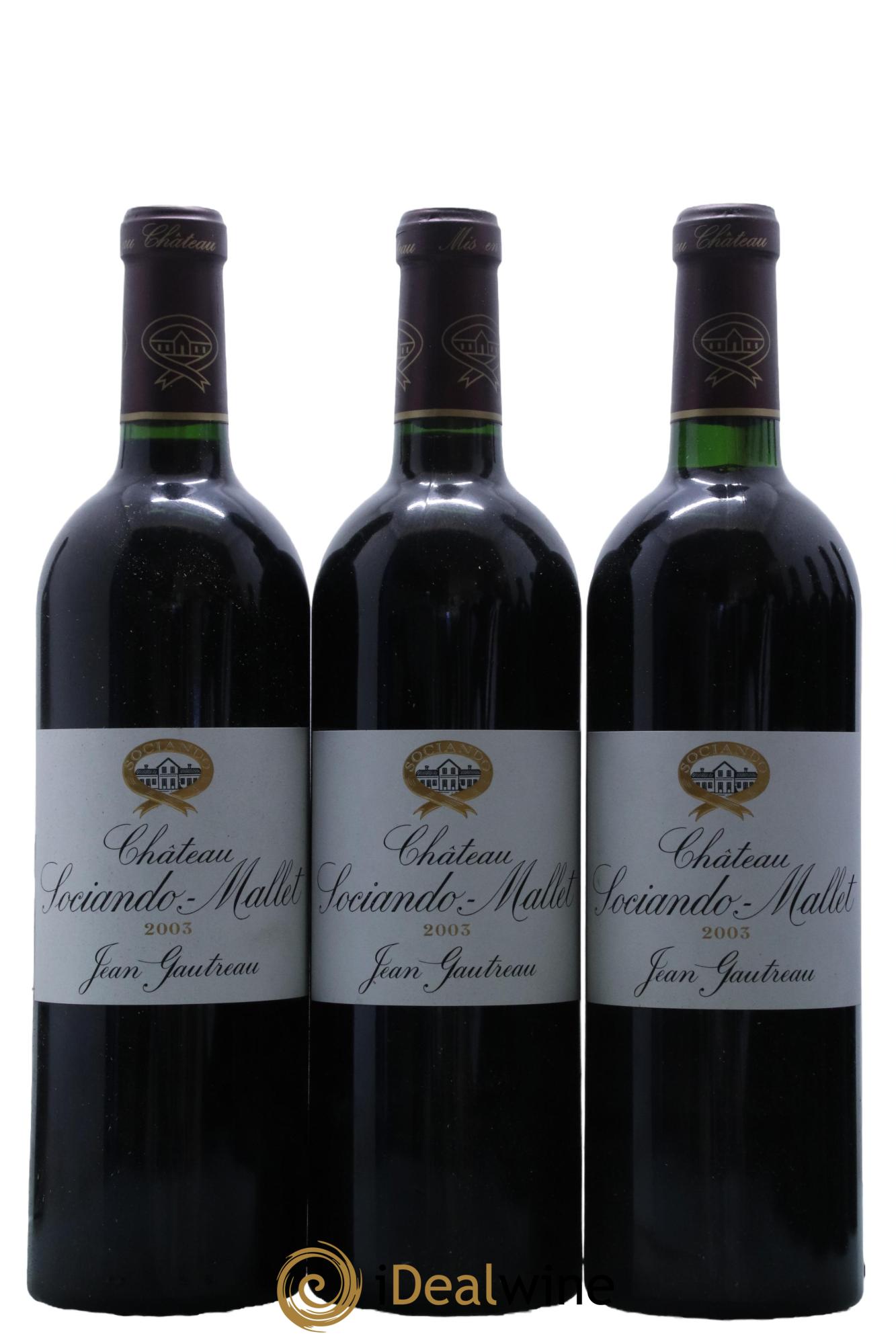 Château Sociando Mallet  2003 - Lot de 12 bouteilles - 2