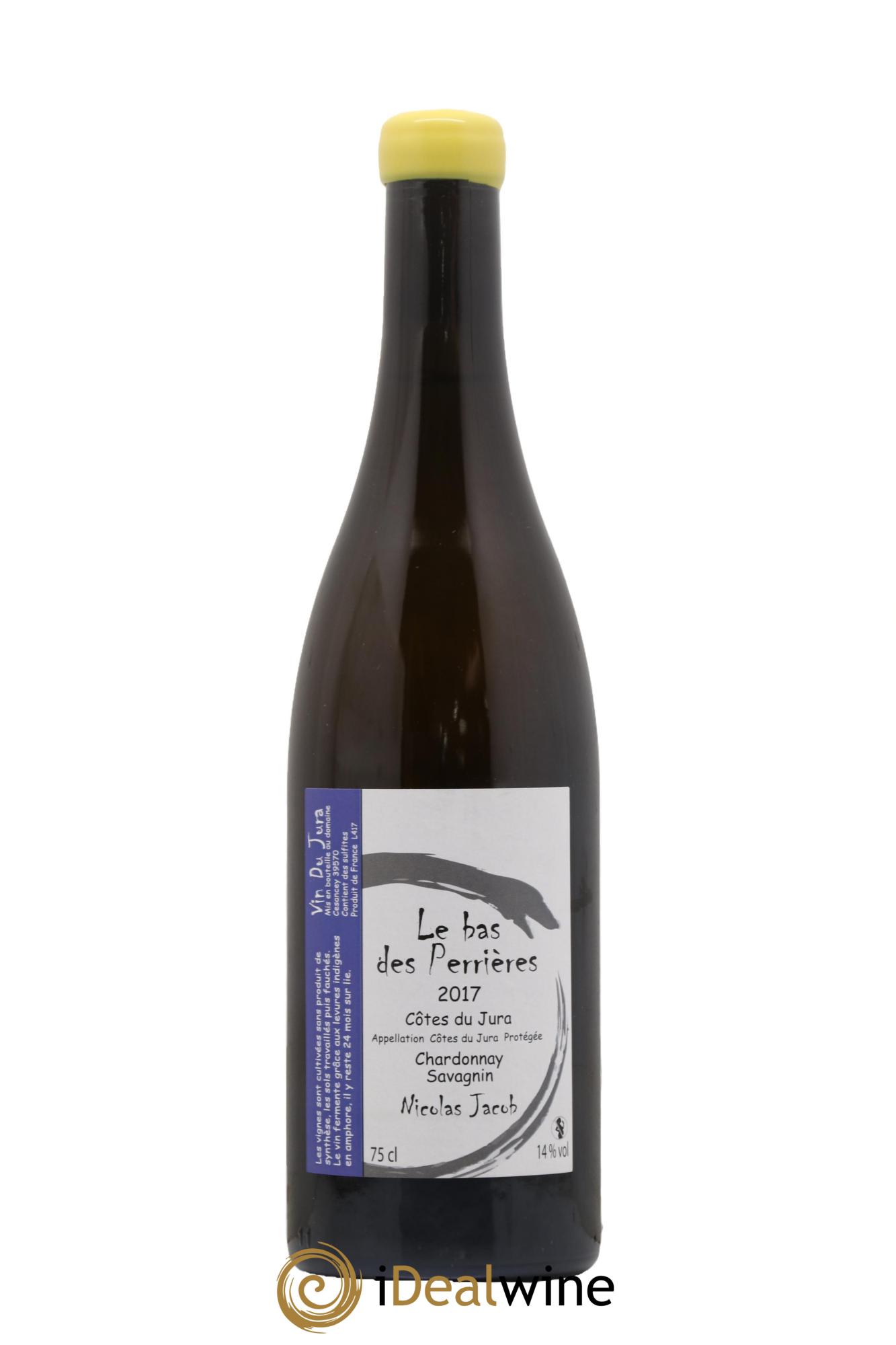 Côtes du Jura Le Bas des Perrières Chardonnay Savagnin Nicolas Jacob  2017 - Lotto di 1 bottiglia - 0