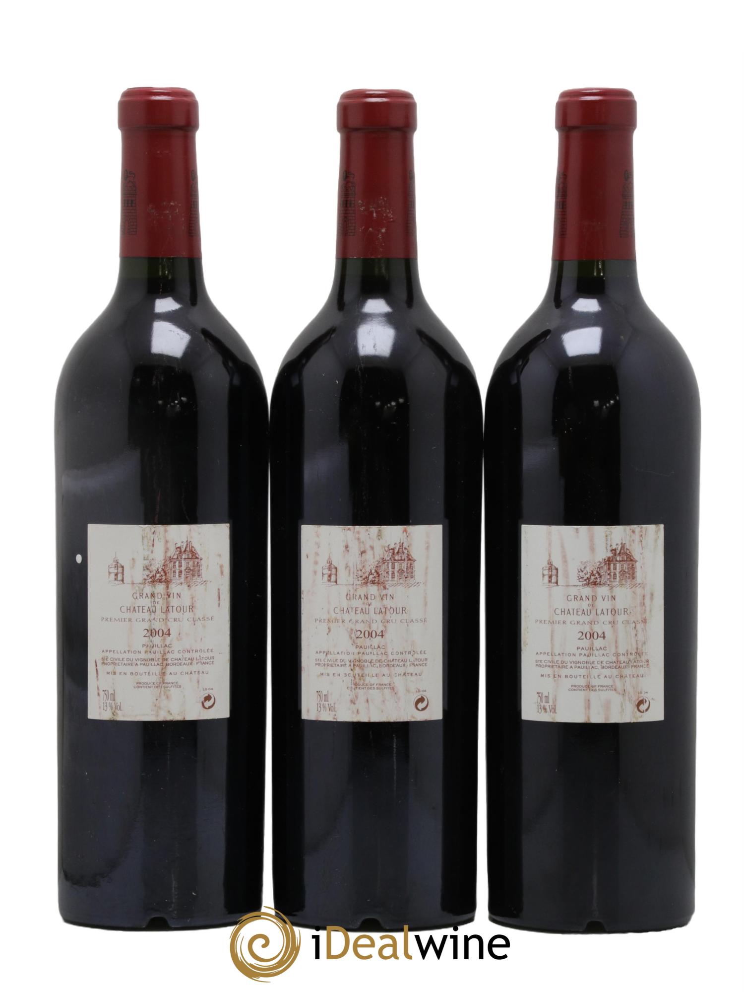 Château Latour 1er Grand Cru Classé 2004 - Lotto di 3 bottiglie - 1