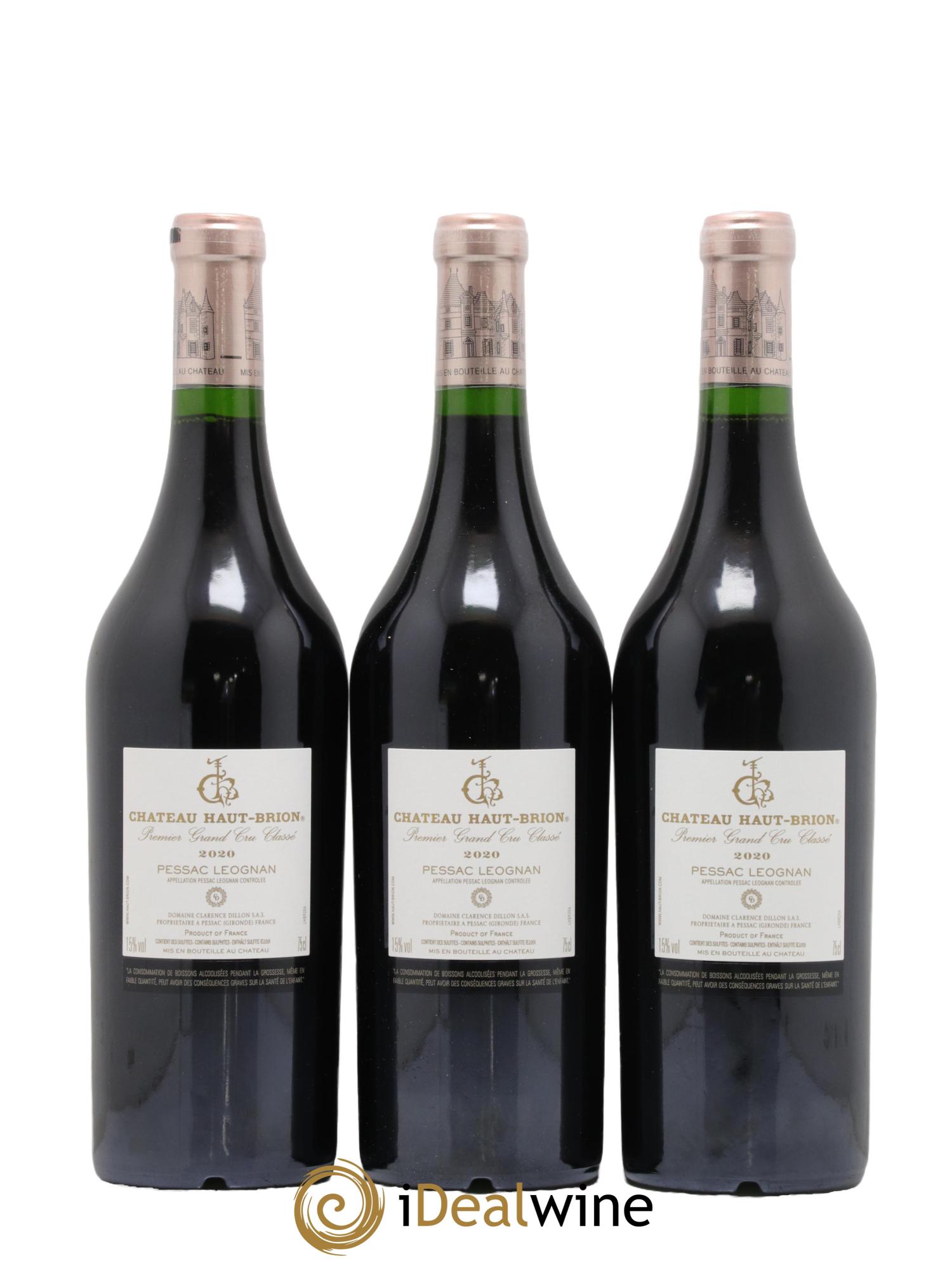 Château Haut Brion 1er Grand Cru Classé 2020 - Lot of 3 bottles - 1