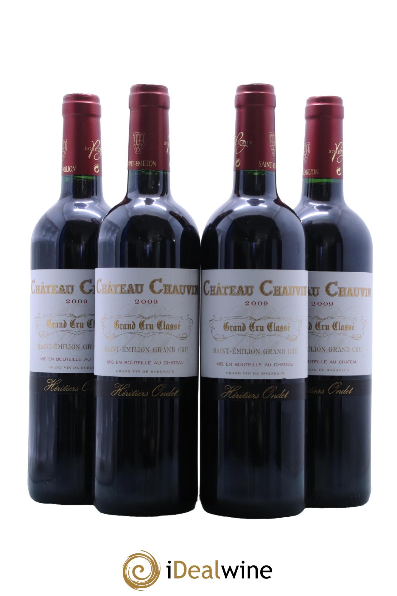 Château Chauvin Grand Cru Classé  2009 - Lotto di 4 bottiglie - 0