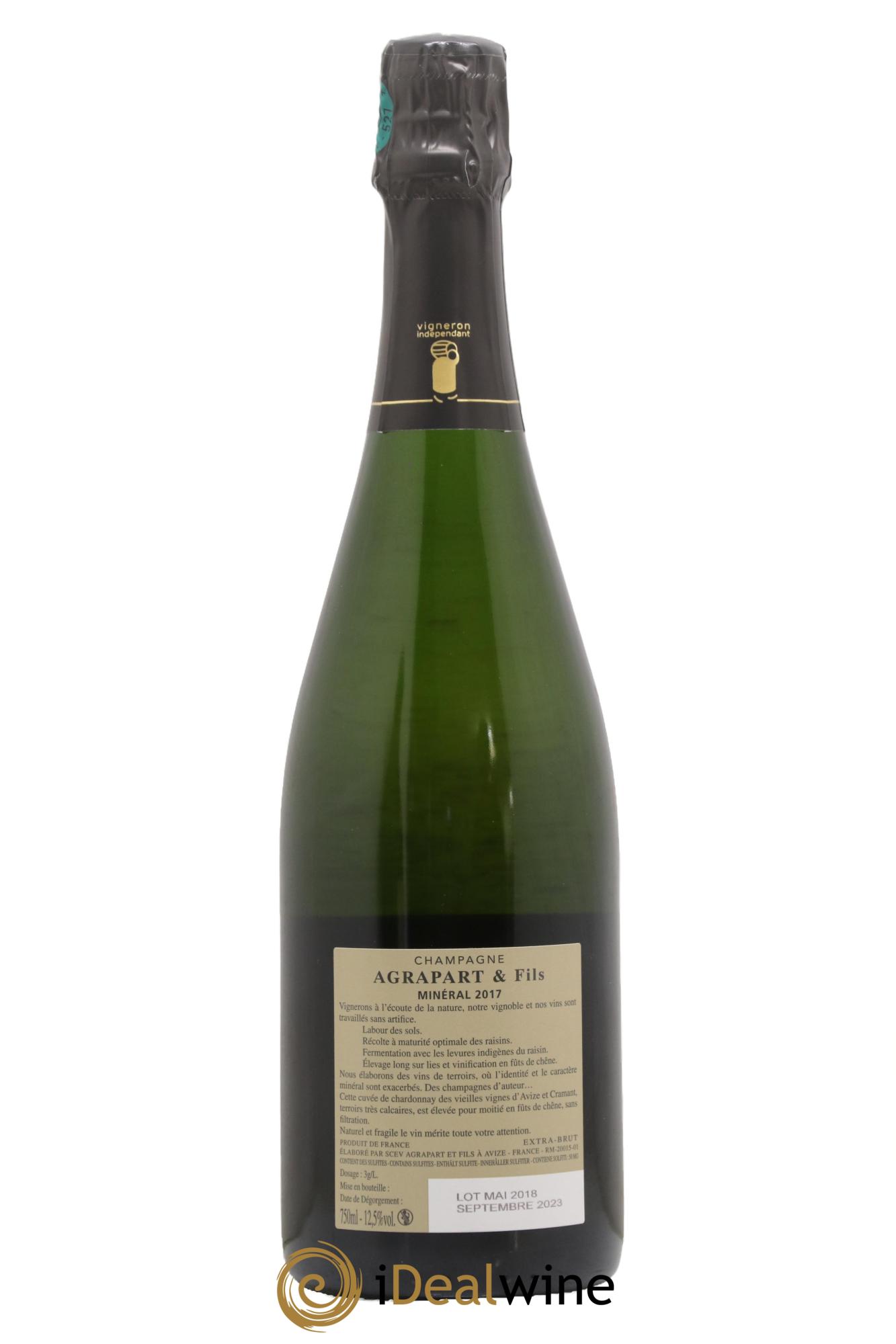 Minéral Extra-Brut Blanc de blancs Agrapart & Fils 2017 - Lot de 1 bouteille - 1