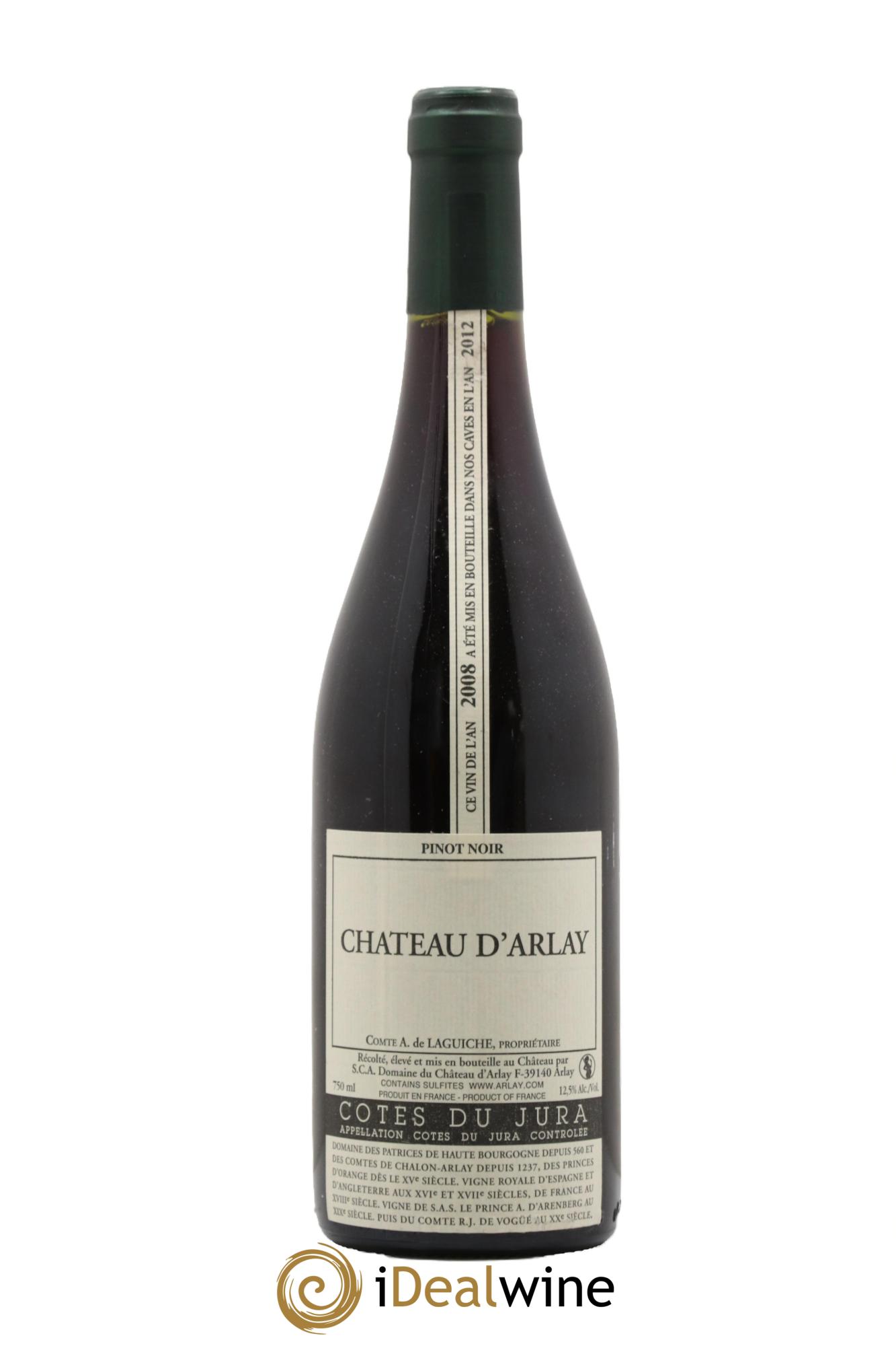 Côtes du Jura Pinot Noir Château d'Arlay  2008 - Lotto di 1 bottiglia - 0