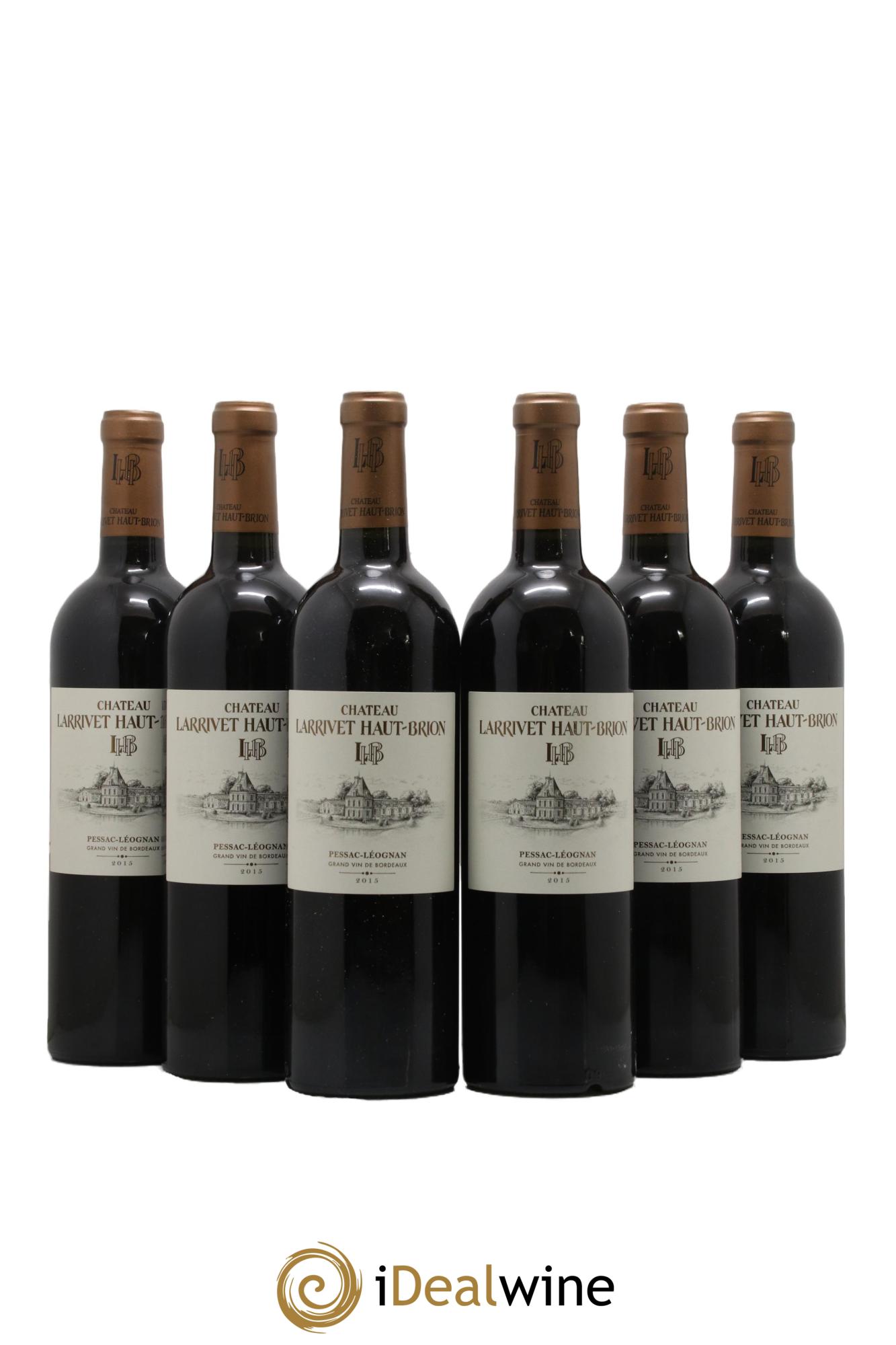 Château Larrivet Haut-Brion 2015 - Lot of 6 bottles - 0