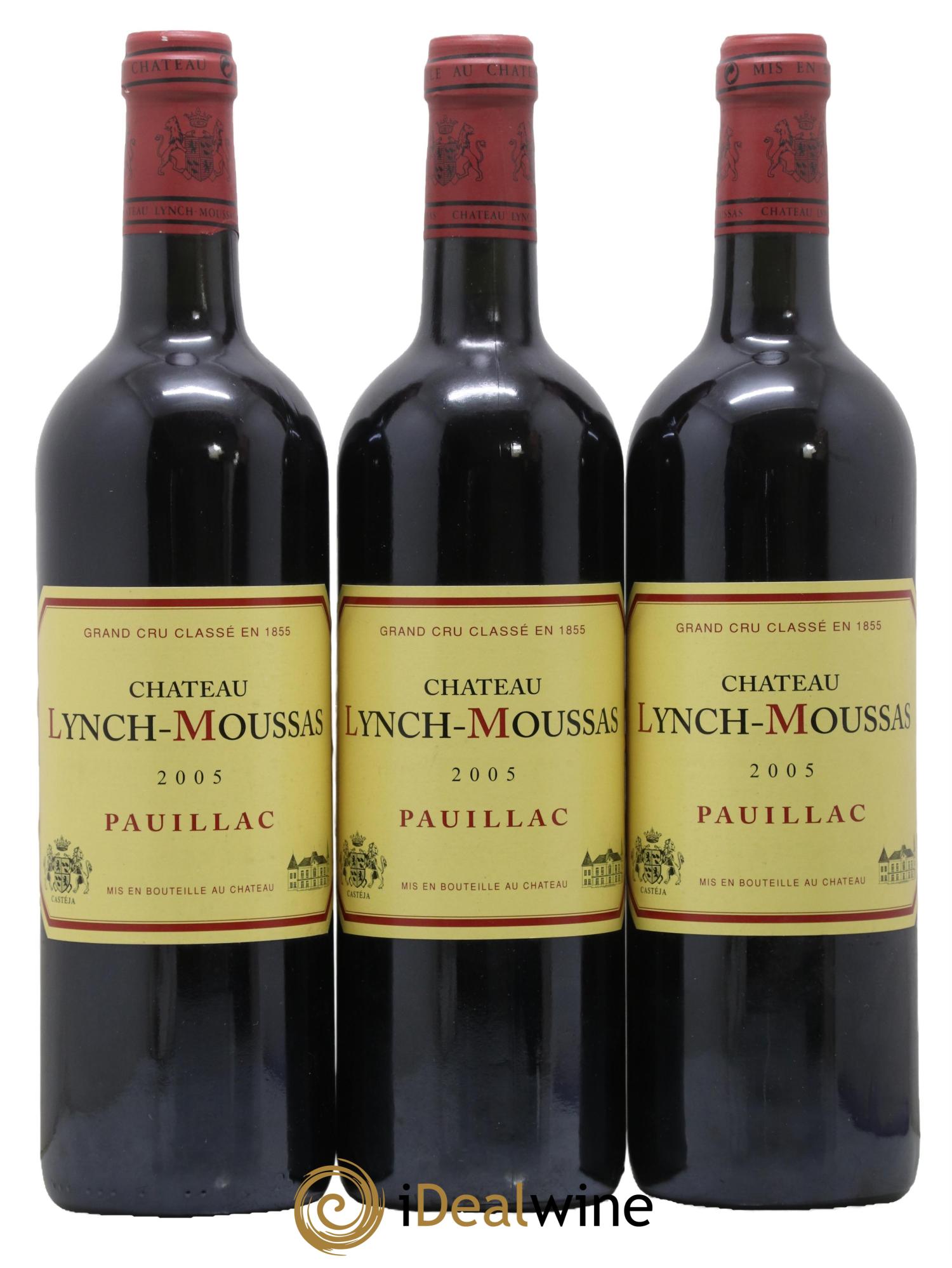 Château Lynch Moussas 5ème Grand Cru Classé 2005 - Posten von 3 Flaschen - 0