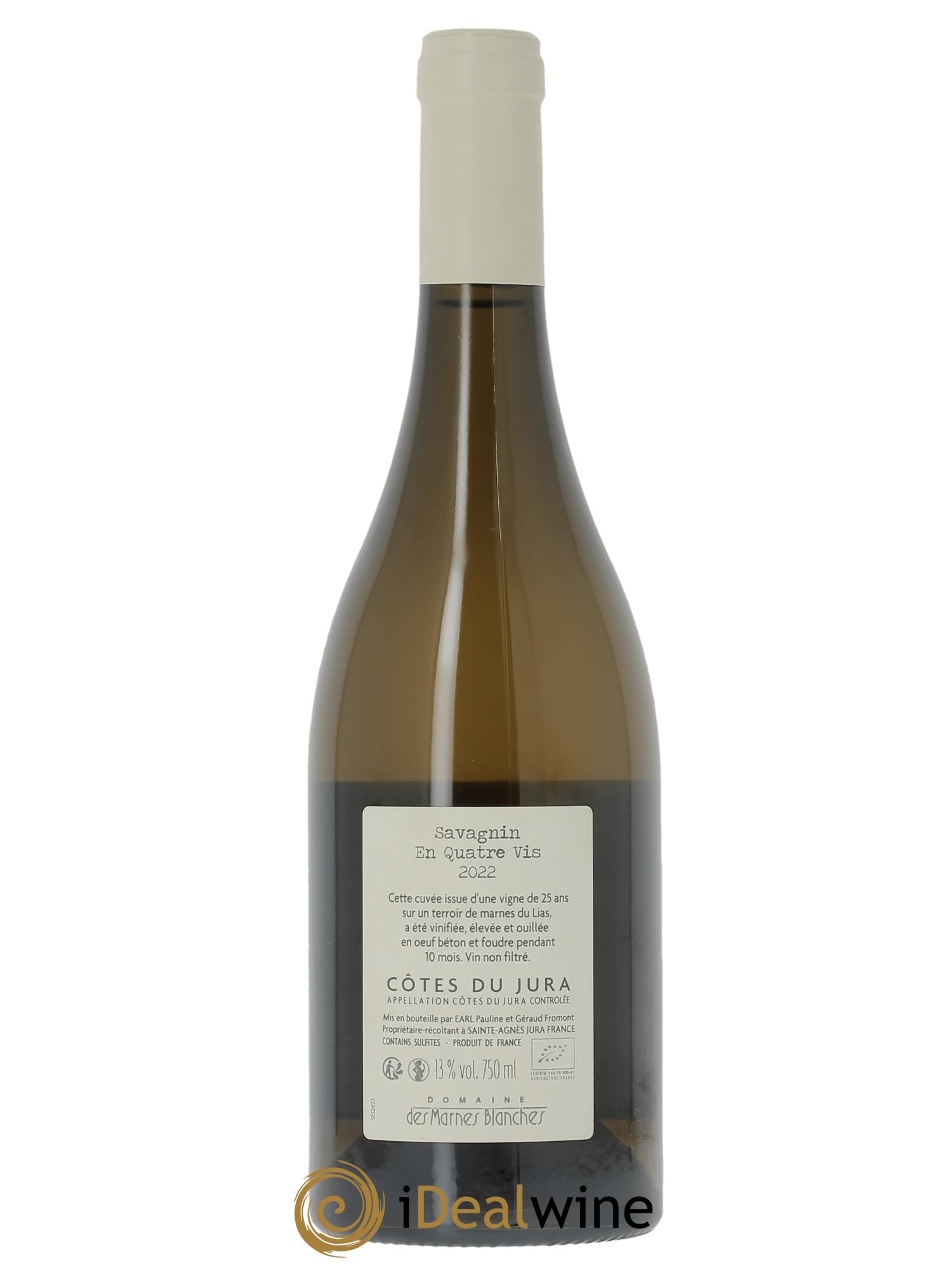 Côtes du Jura En Quatre Vis Savagnin Marnes Blanches (Domaine des)  2022 - Lotto di 1 bottiglia - 1