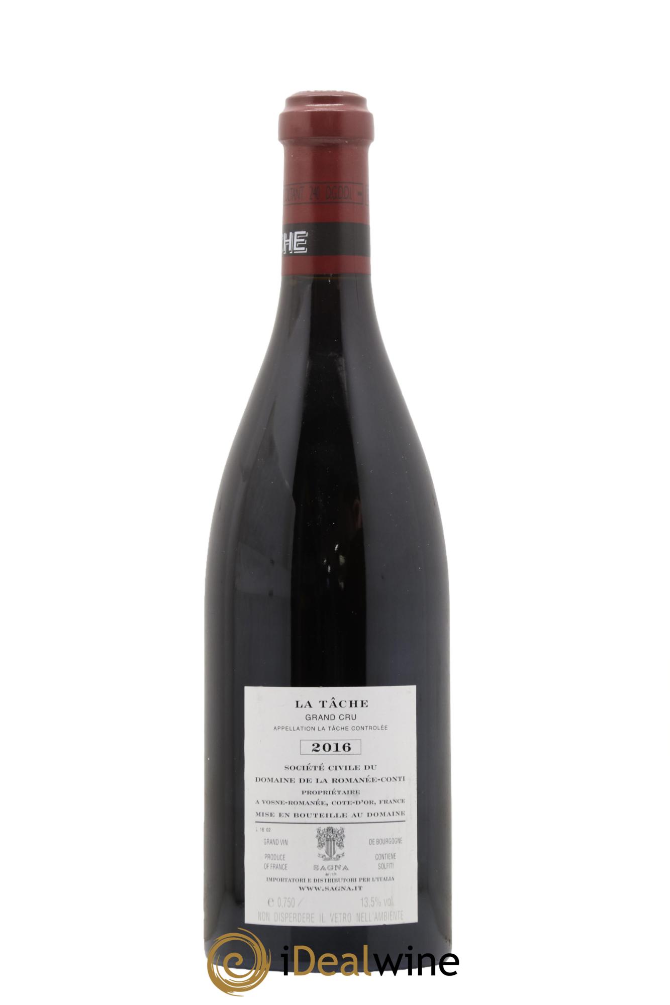 La Tâche Grand Cru Domaine de la Romanée-Conti 2016 - Lotto di 1 bottiglia - 1