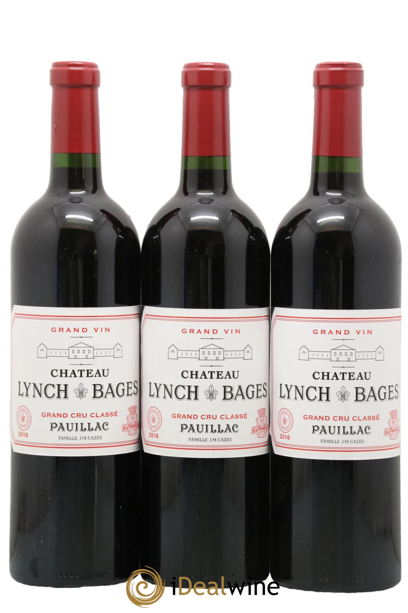 Château Lynch Bages 5ème Grand Cru Classé 2016 - Lotto di 3 bottiglie - 0