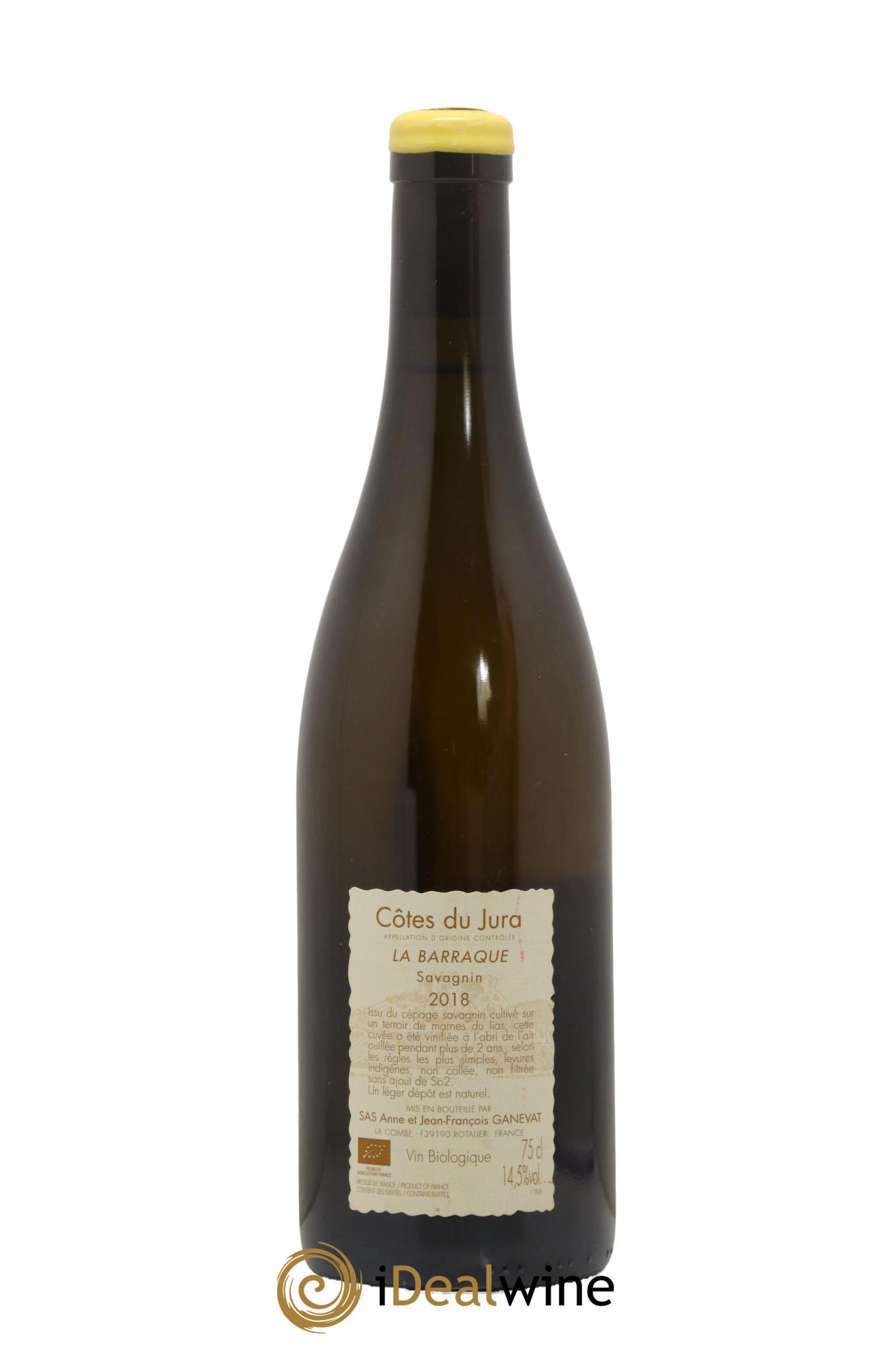 Côtes du Jura La Barraque Savagnin Anne et Jean François Ganevat  2018 - Lot de 1 bouteille - 1