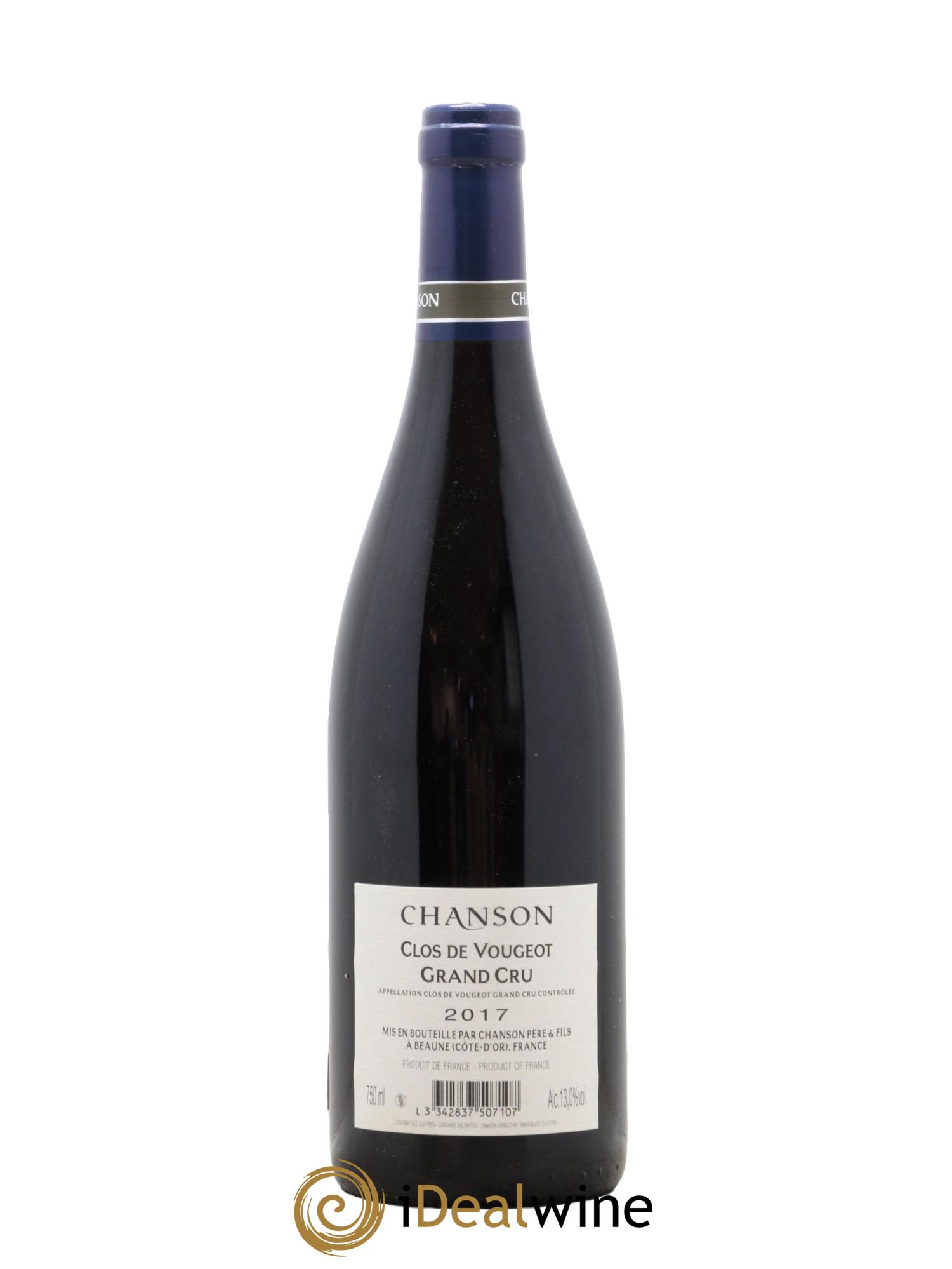 Clos de Vougeot Grand Cru Chanson 2017 - Lot de 1 bouteille - 1