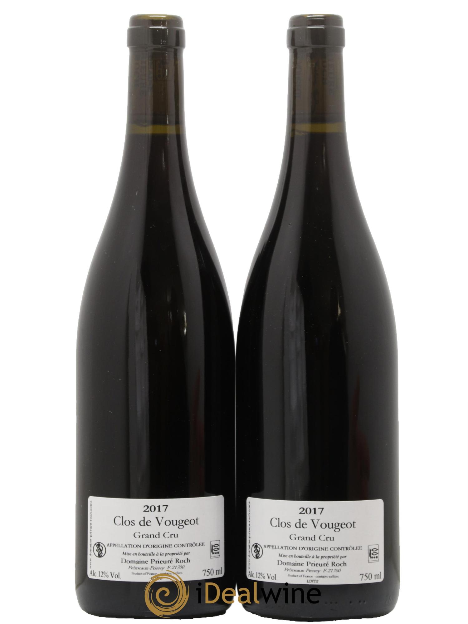 Clos de Vougeot Grand Cru Prieuré Roch 2017 - Lotto di 2 bottiglie - 1