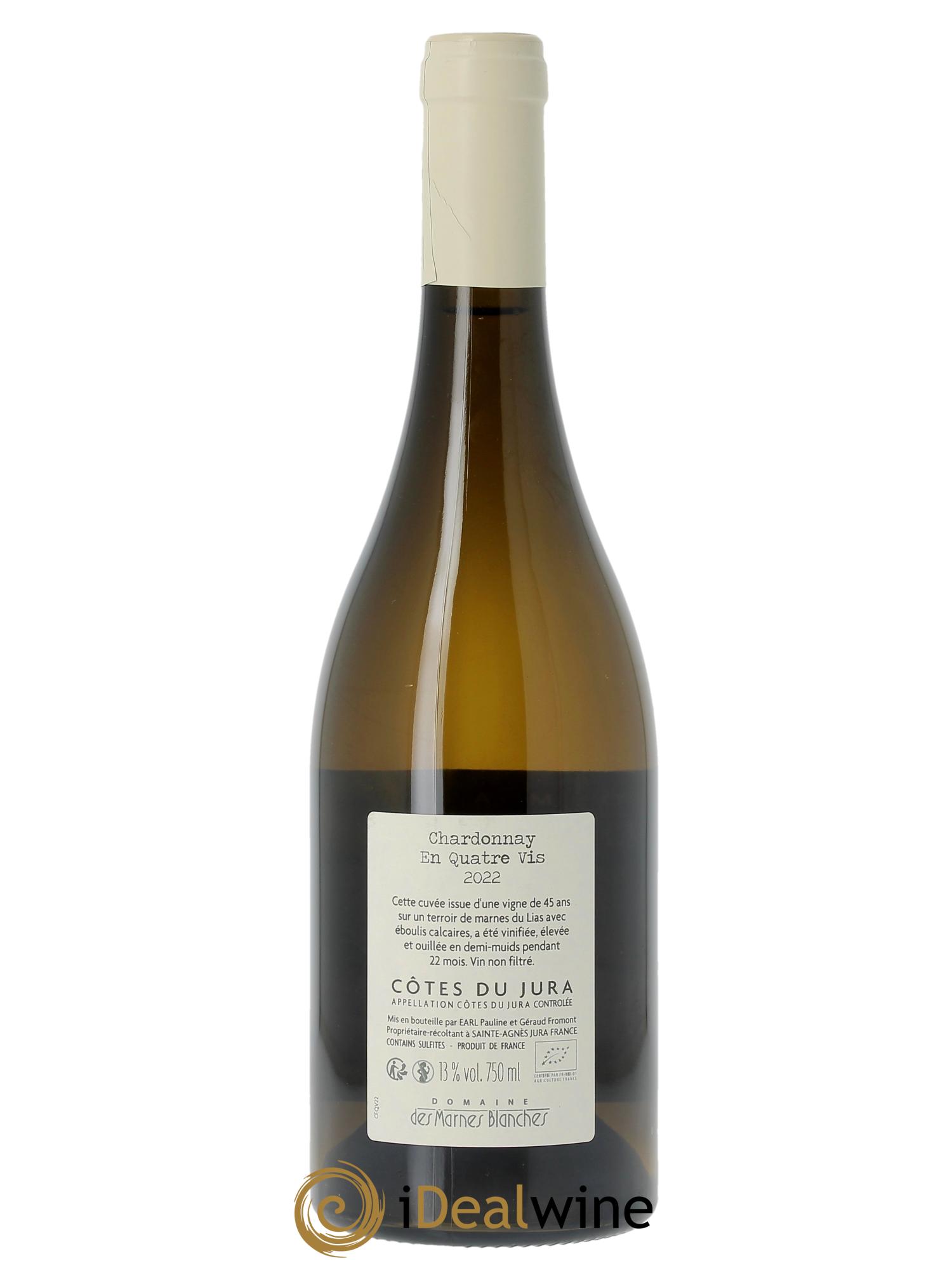 Côtes du Jura En Quatre Vis Chardonnay Marnes Blanches (Domaine des)  2022 - Posten von 1 Flasche - 1