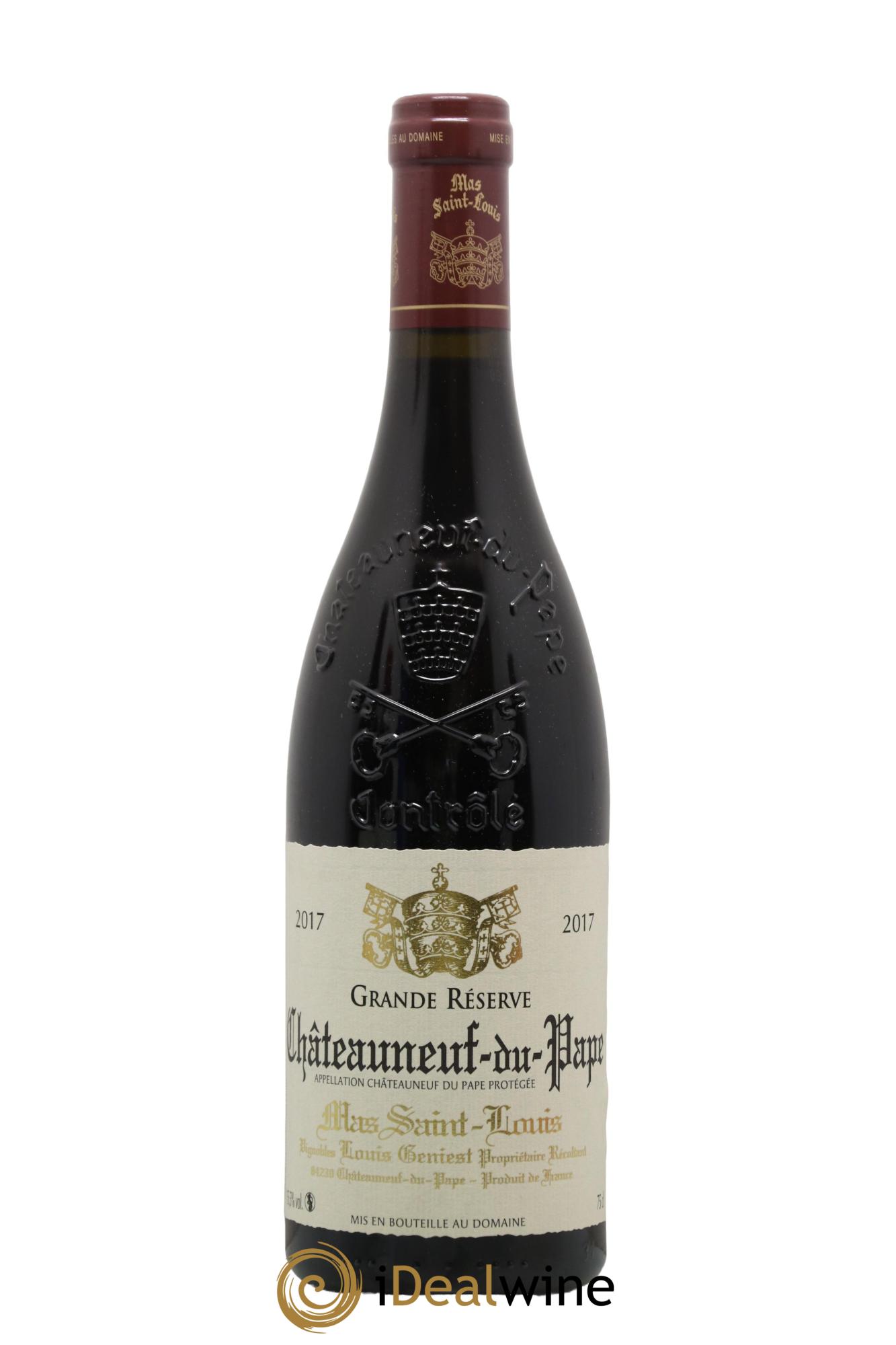 Châteauneuf-du-Pape Grande Réserve Mas Saint-Louis 2017 - Lot de 1 bouteille - 0