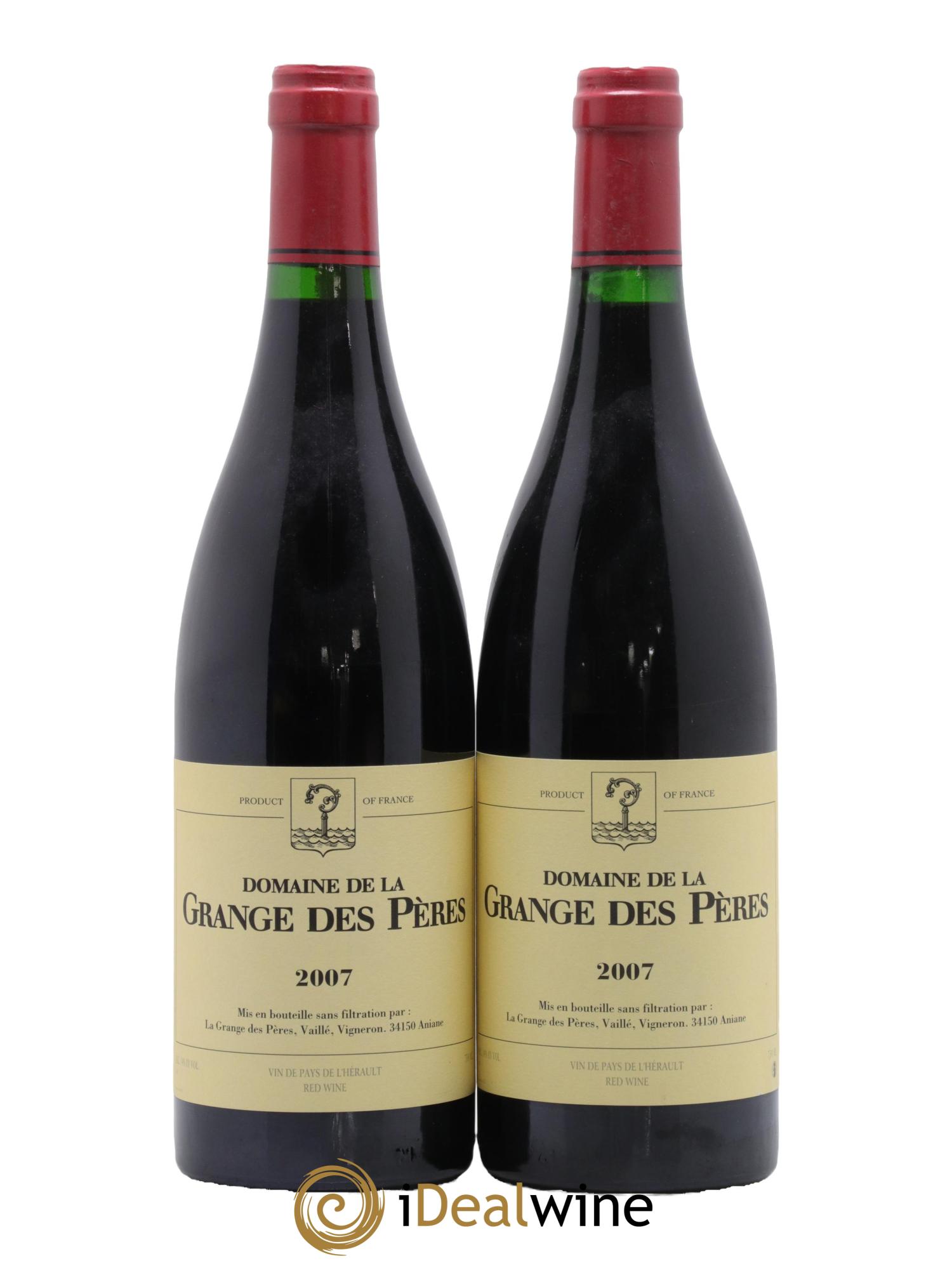 IGP Pays d'Hérault Grange des Pères Laurent Vaillé 2007 - Lot de 2 bouteilles - 0