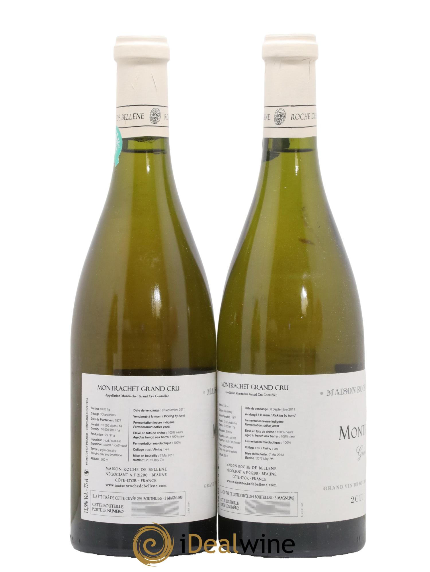 Montrachet Grand Cru Maison Roche de Bellene 2011 - Lot de 2 bouteilles - 1