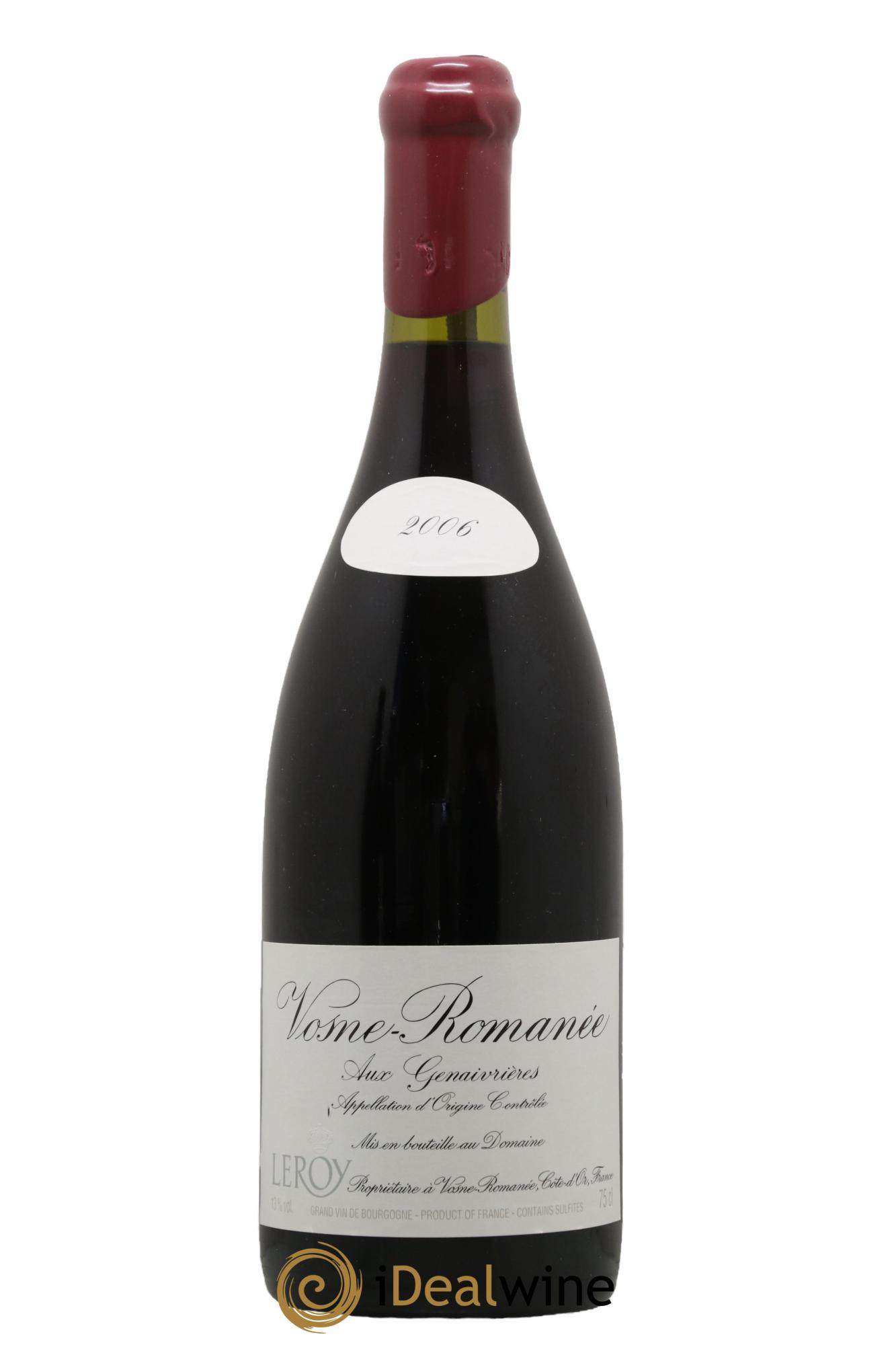 Vosne-Romanée Les Genaivrières Leroy (Domaine) 2006 - Lot de 1 bouteille - 0