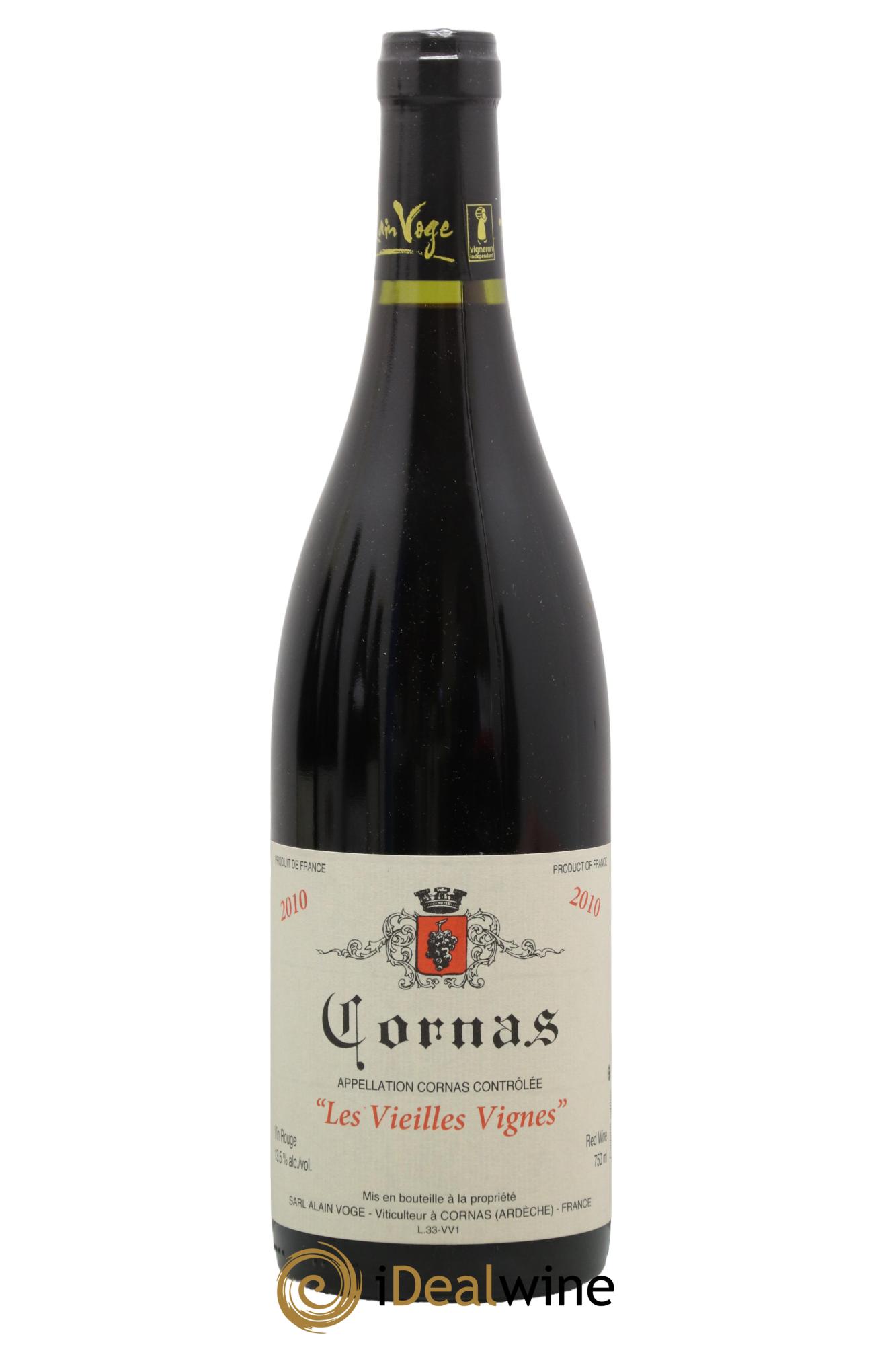 Cornas Les Vieilles Vignes Alain Voge (Domaine) 2010 - Lot of 1 bottle - 0