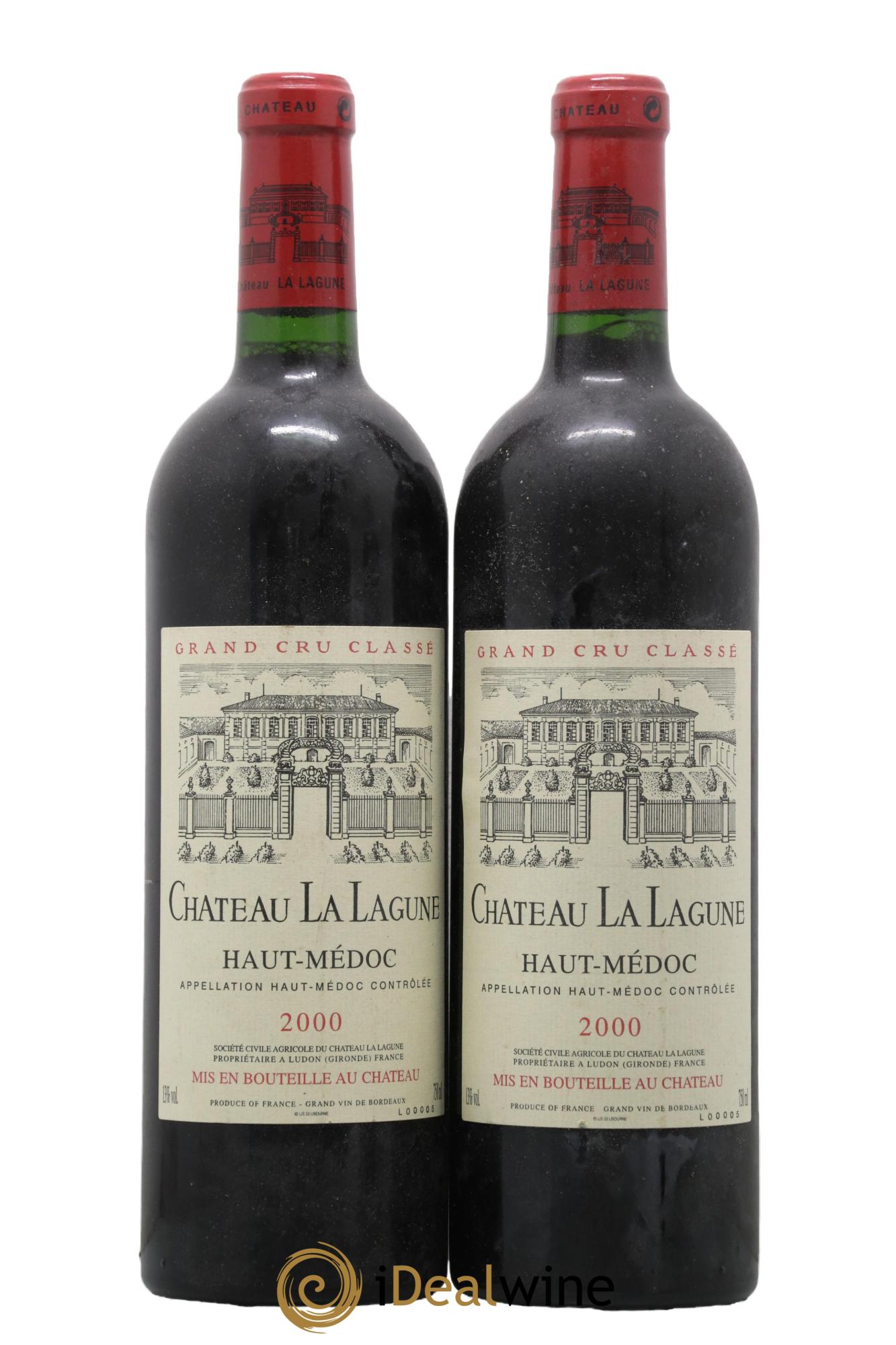 Château la Lagune 3ème Grand Cru Classé 2000 - Lotto di 2 bottiglie - 0